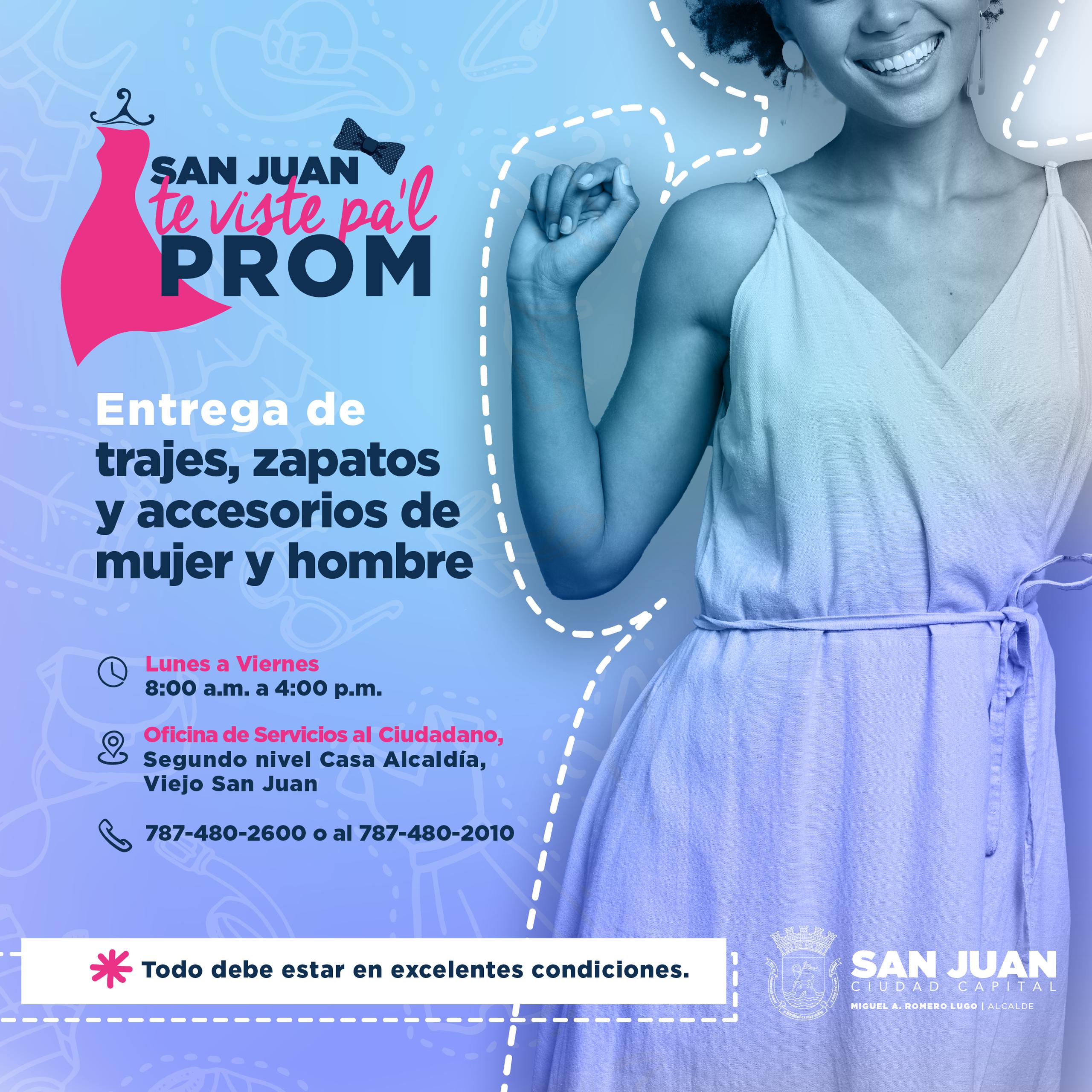 Información sobre la iniciativa "San Juan Te Viste Pa’l Prom".