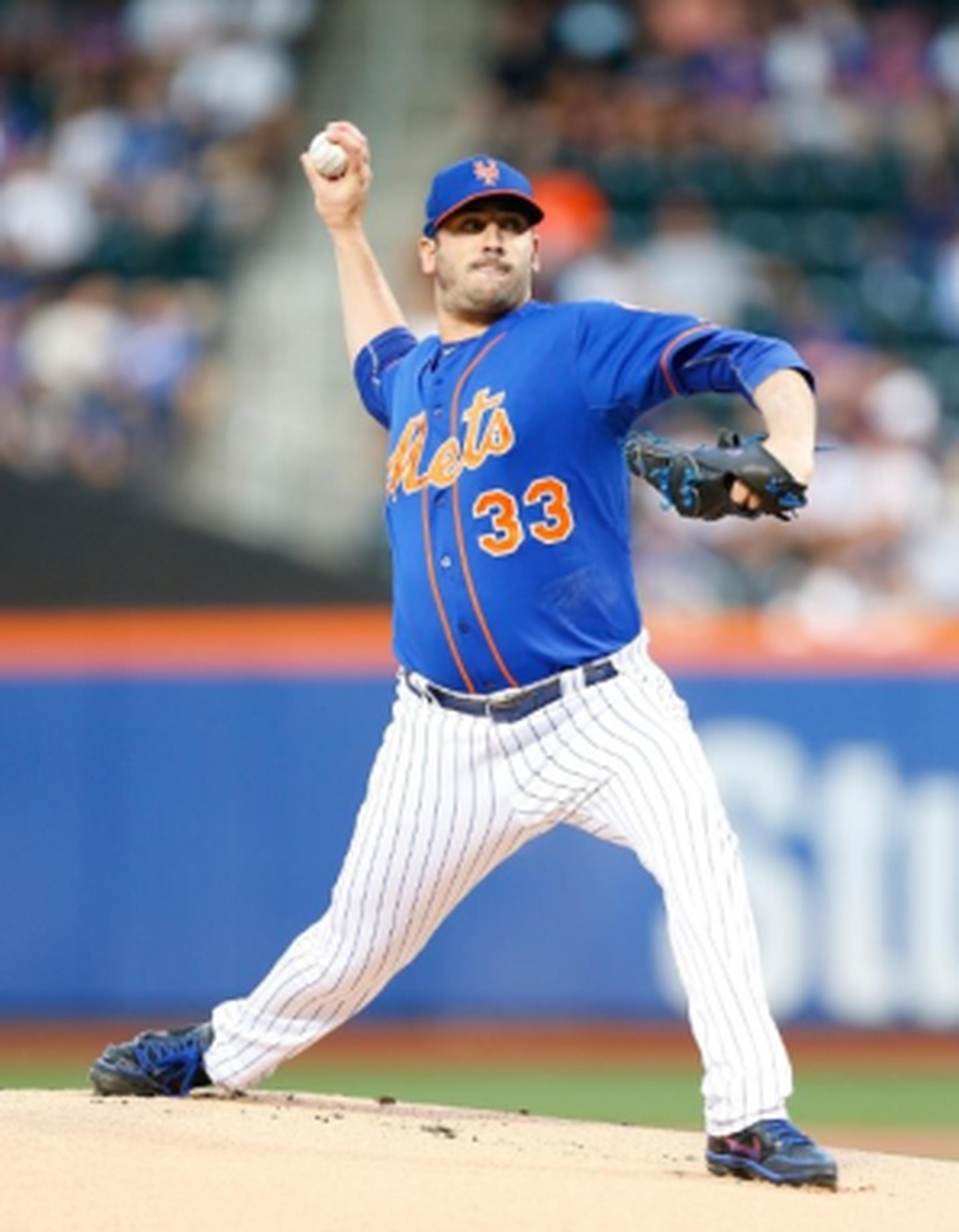 Matt Harvey ostenta foja de 12-7 con los Mets tras perder la temporada 2014 debido a una operación en su codo derecho. (Nate Shron/Getty Images/AFP)