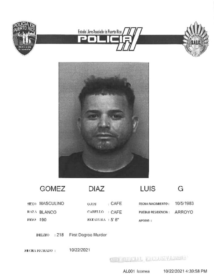Luis G. Gómez Díaz acusado por un doble asesinato en el Malecón de Arroyo.