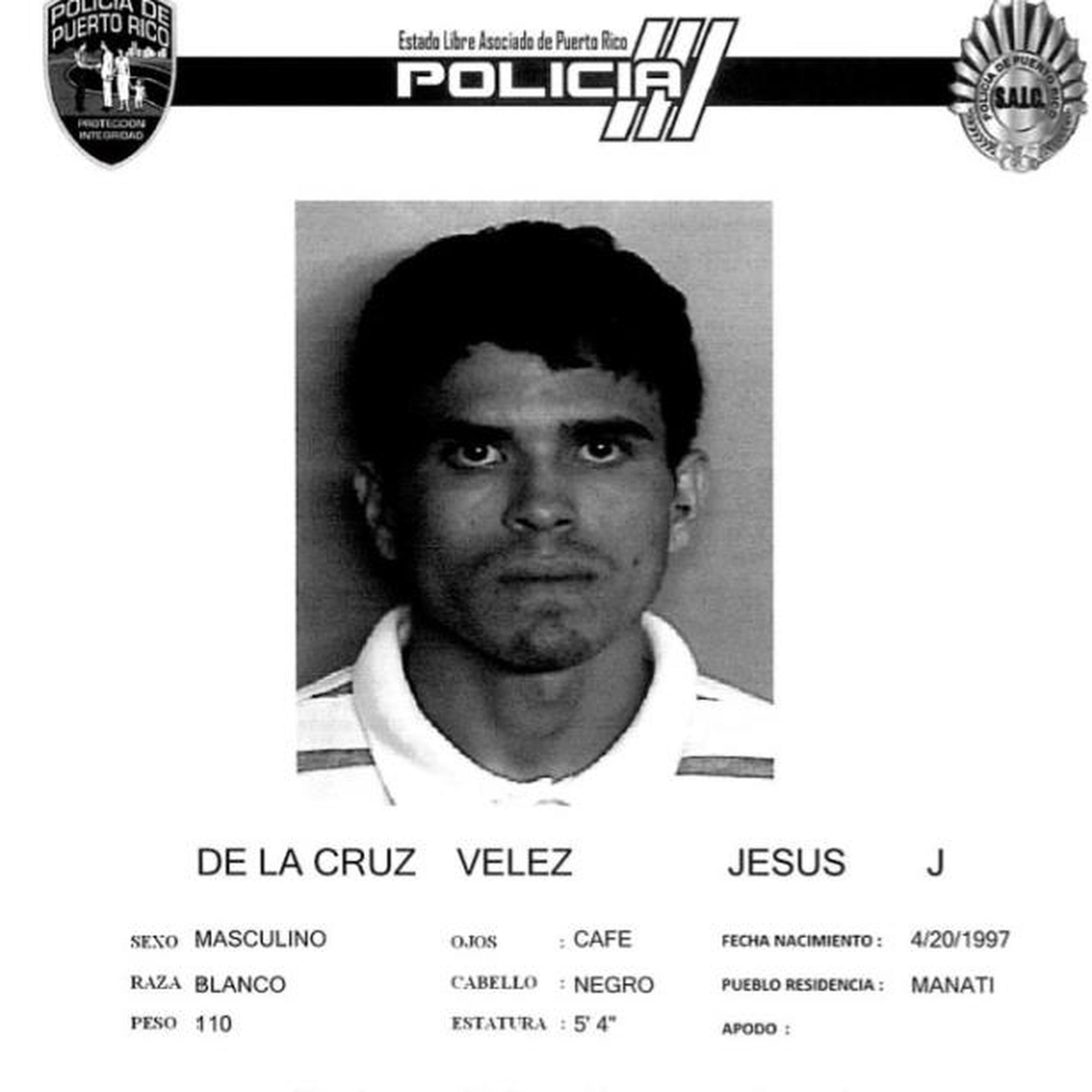 Jesús J. De La Cruz Vélez de 22 años, residente de Manatí. (Suministrada)