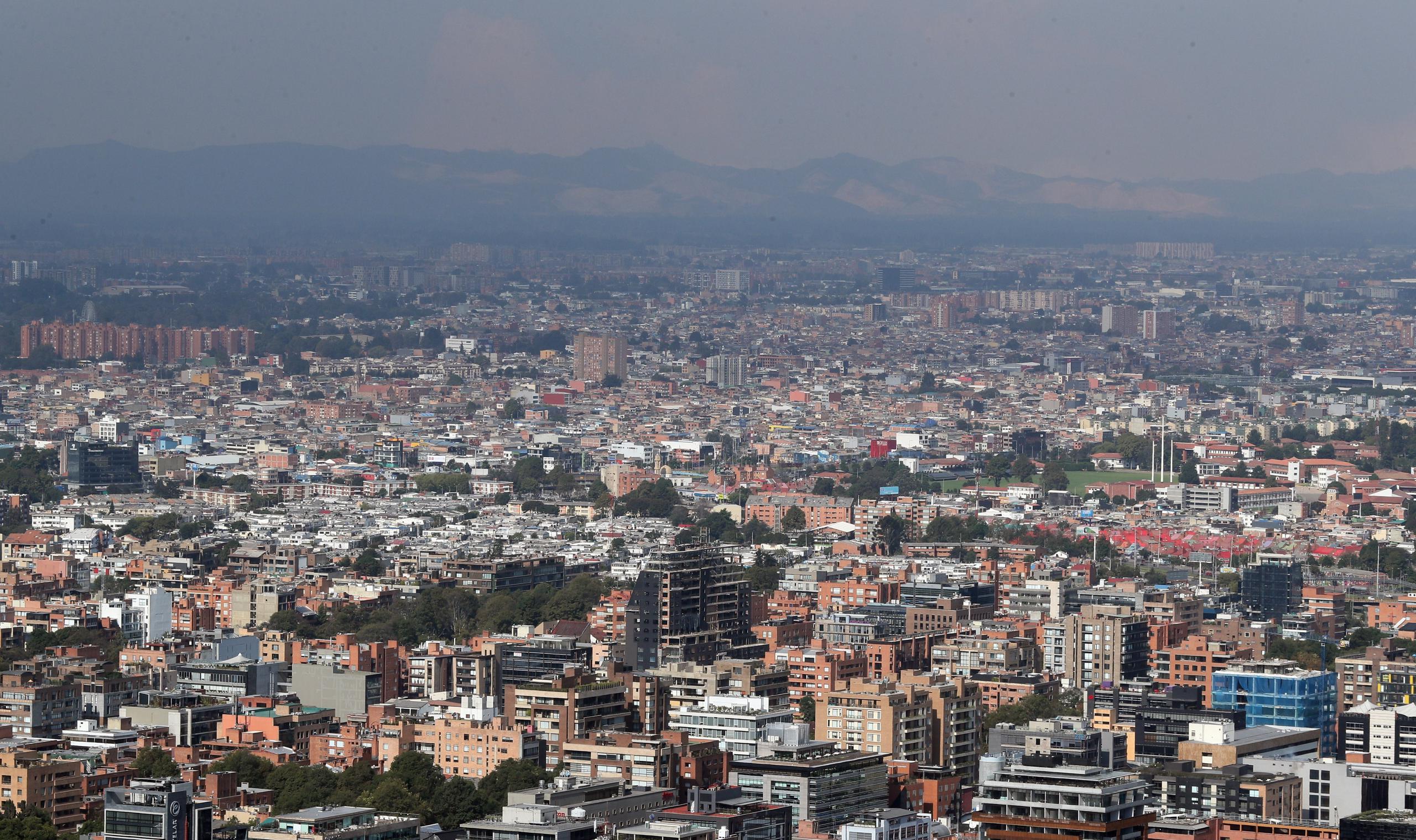 Panorámica de la ciudad de Bogotá, Colombia.