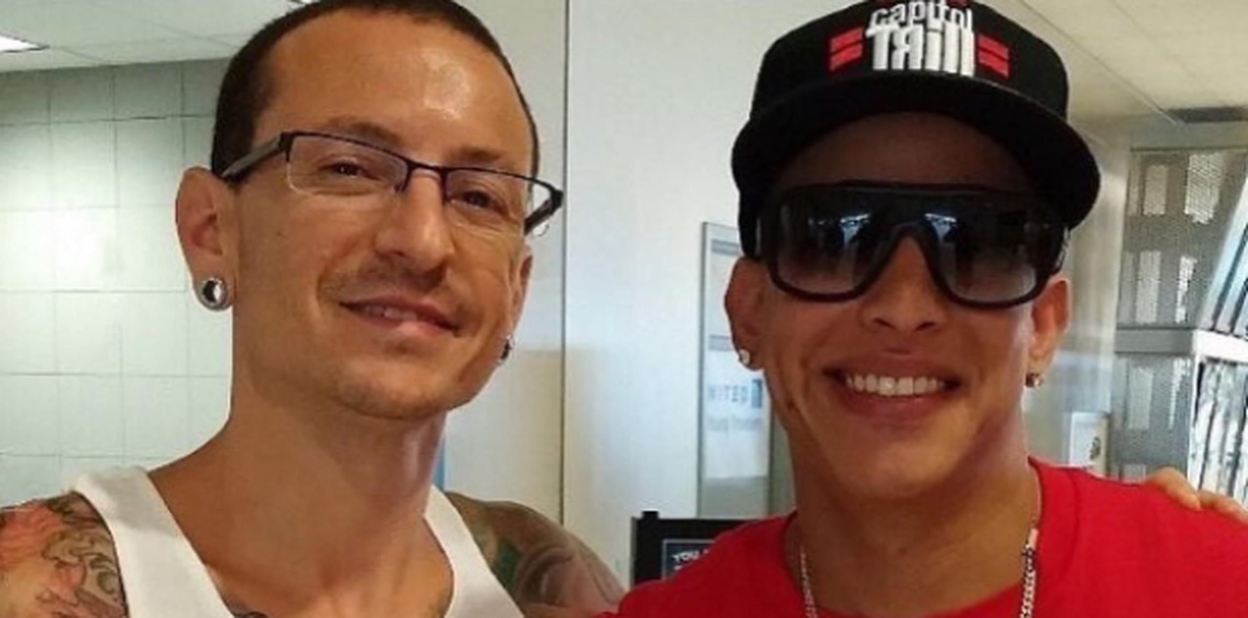 Chester Bennington, el vocalista de Linkin Park, y Daddy Yankee. (Instagram)