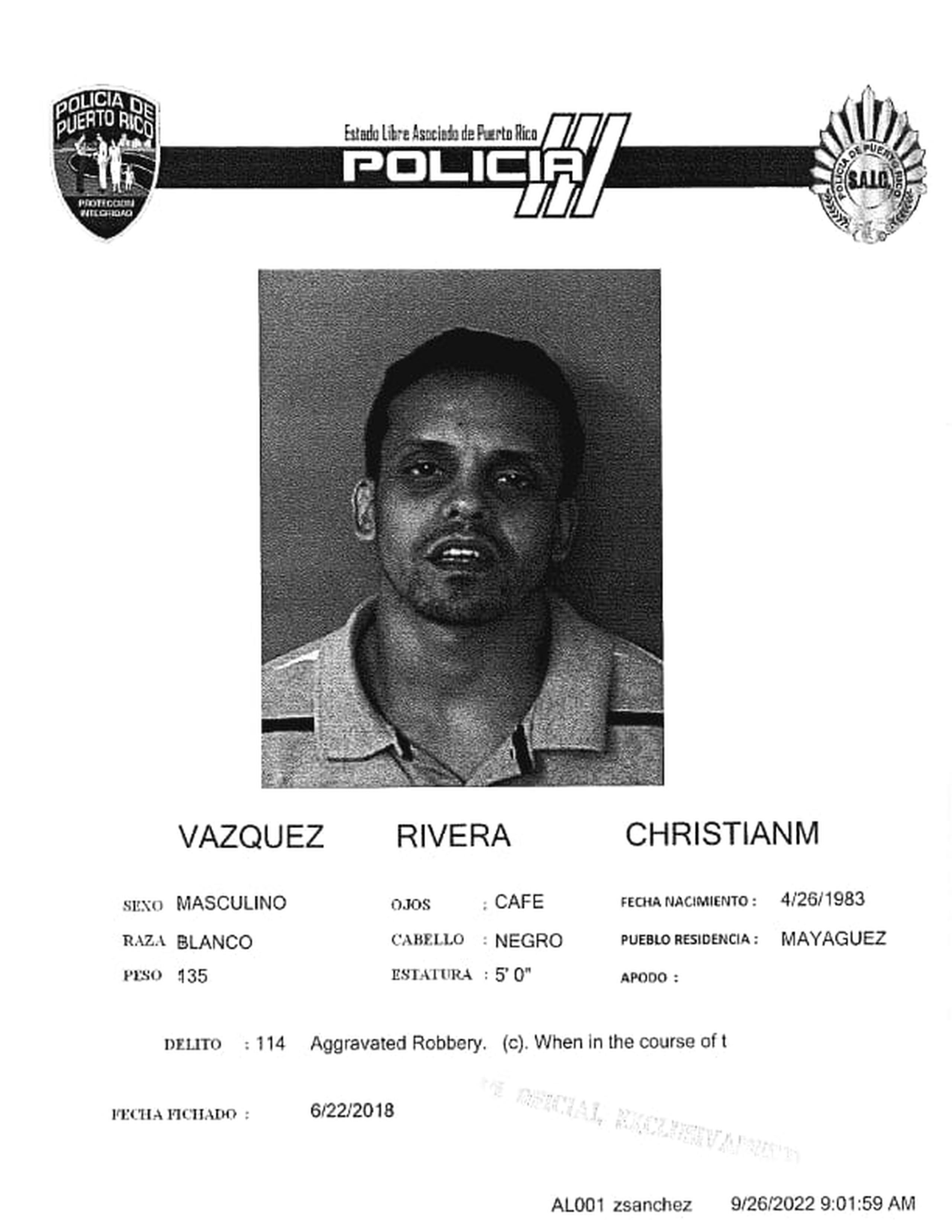 Christian M. Vázquez Rivera falleció por causas desconocidas en el el complejo correccional Guerreo, en Aguadilla.