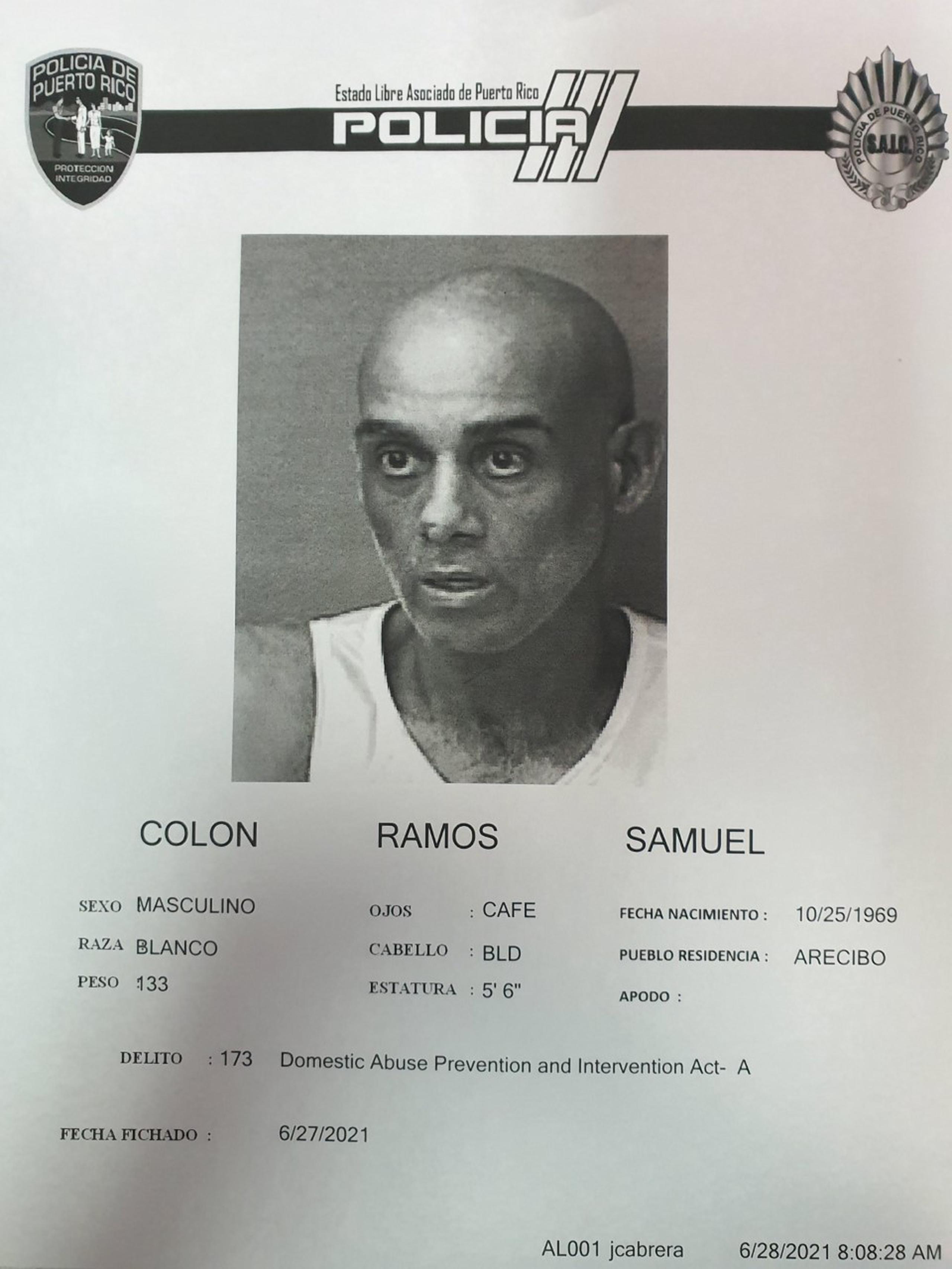 Samuel Colón Ramos fue encarcelado al no prestar una fianza de $50,000.