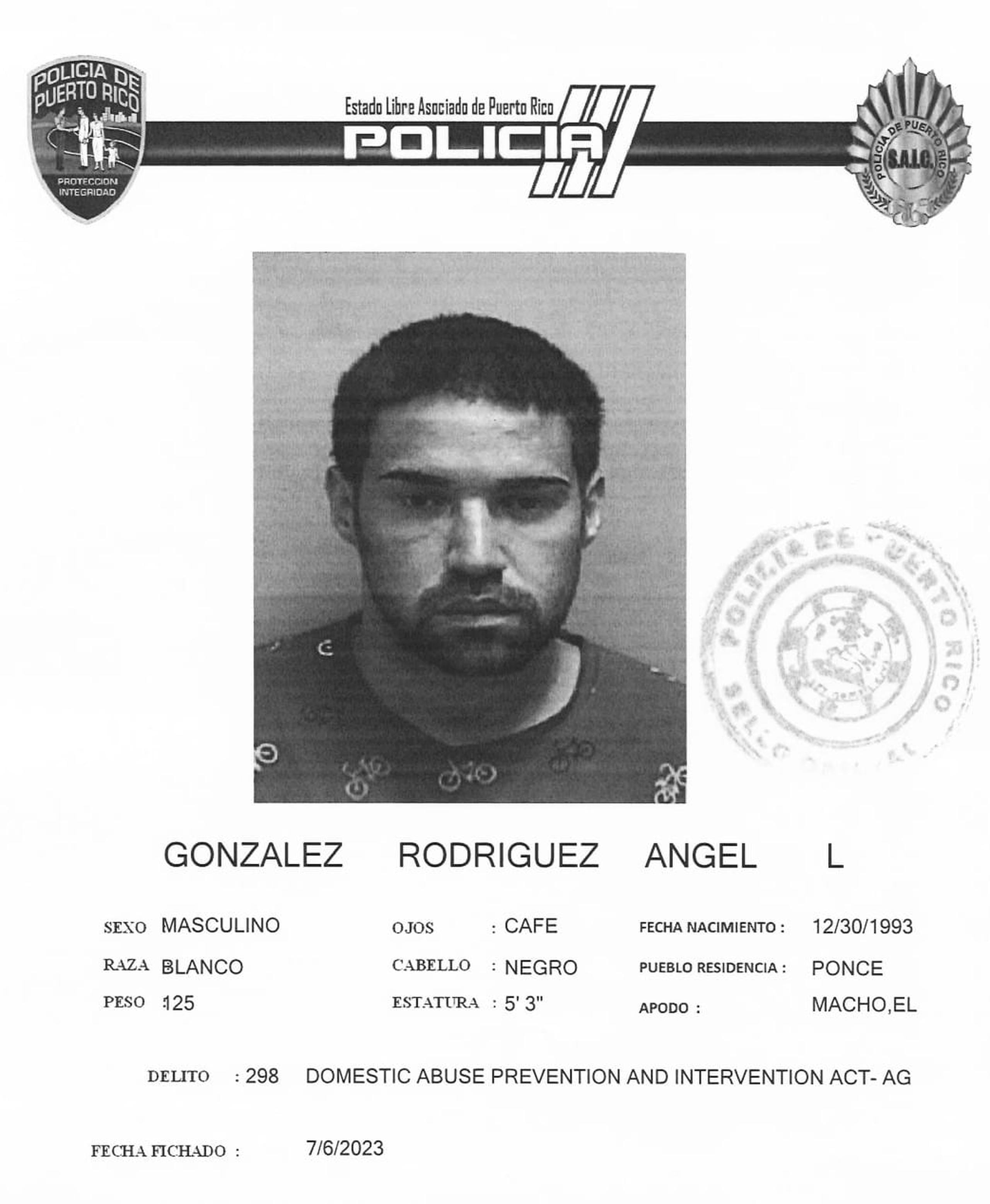 Ángel L. González Rodríguez enfrenta cargos por violencia de género.