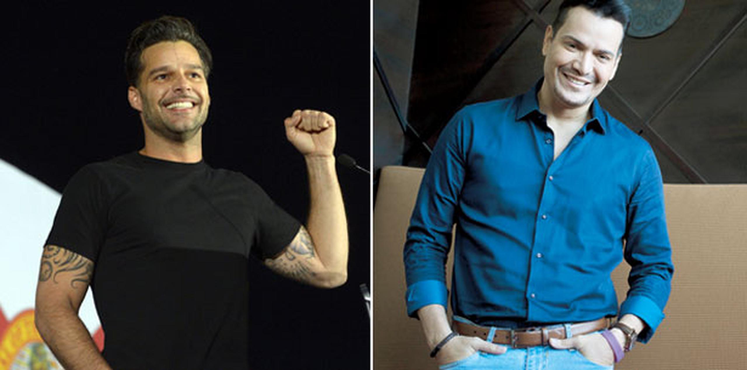 Ricky Martin y Víctor Manuelle. (Archivo)