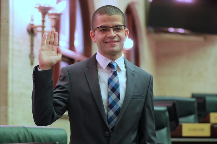 El joven representante José Bernardo Márquez, del Movimiento Victoria Ciudadana, es una de las caras nuevas de la legislatura.