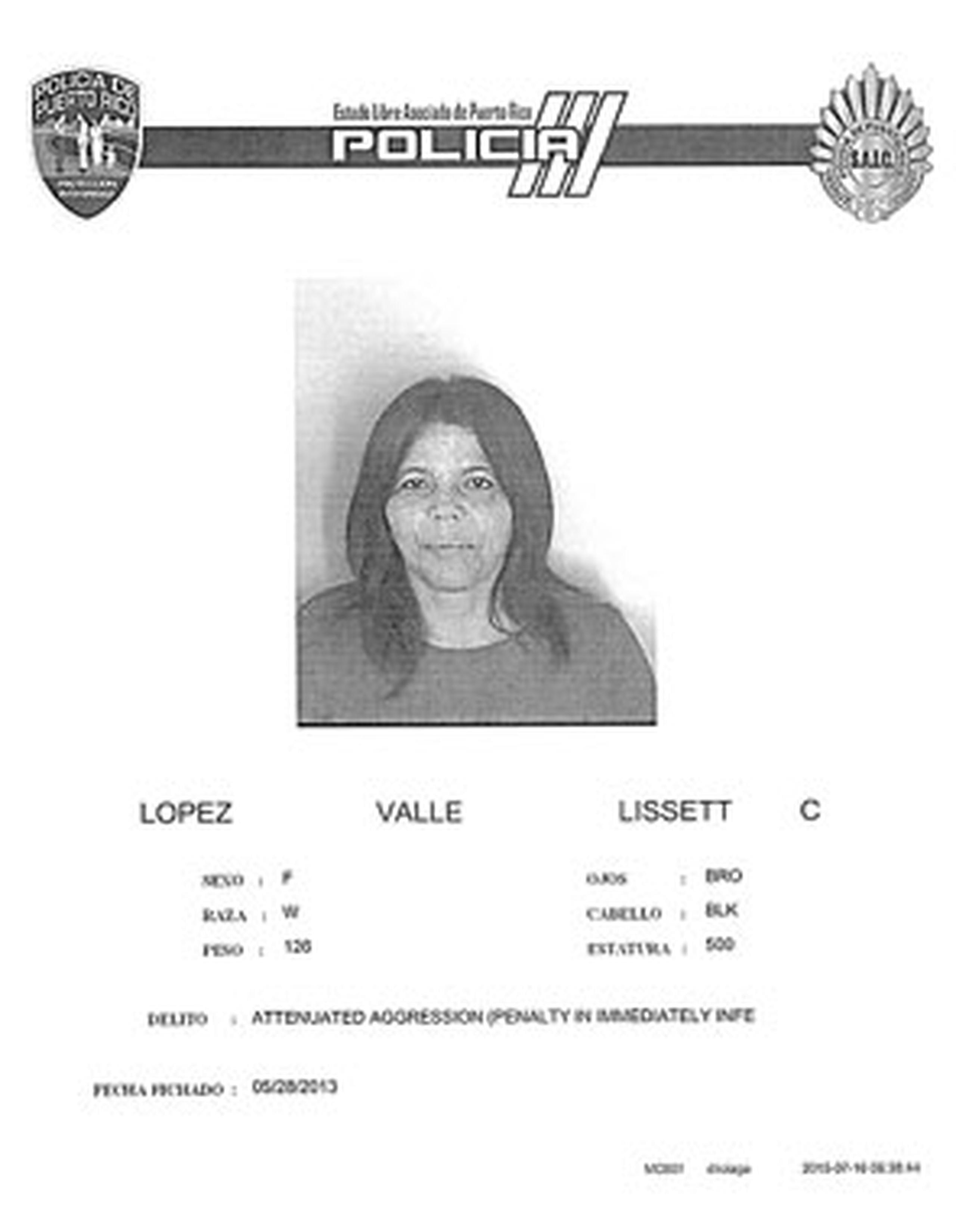Lissette Del Carmen López Valle fue arrestada. (Suministrada)