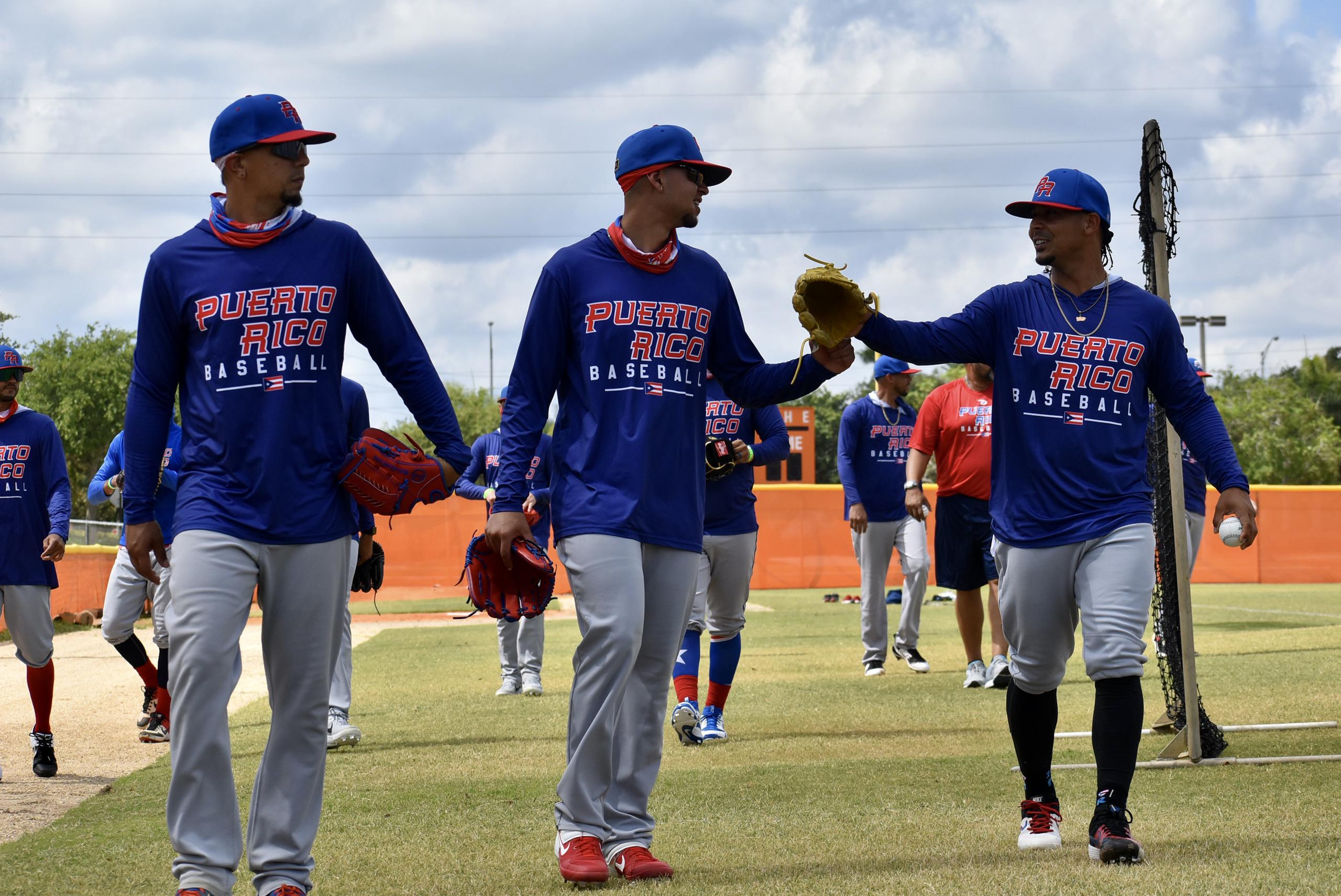 La novena puertorriqueña completó una práctica en el Lawnwood Baseball Complex.