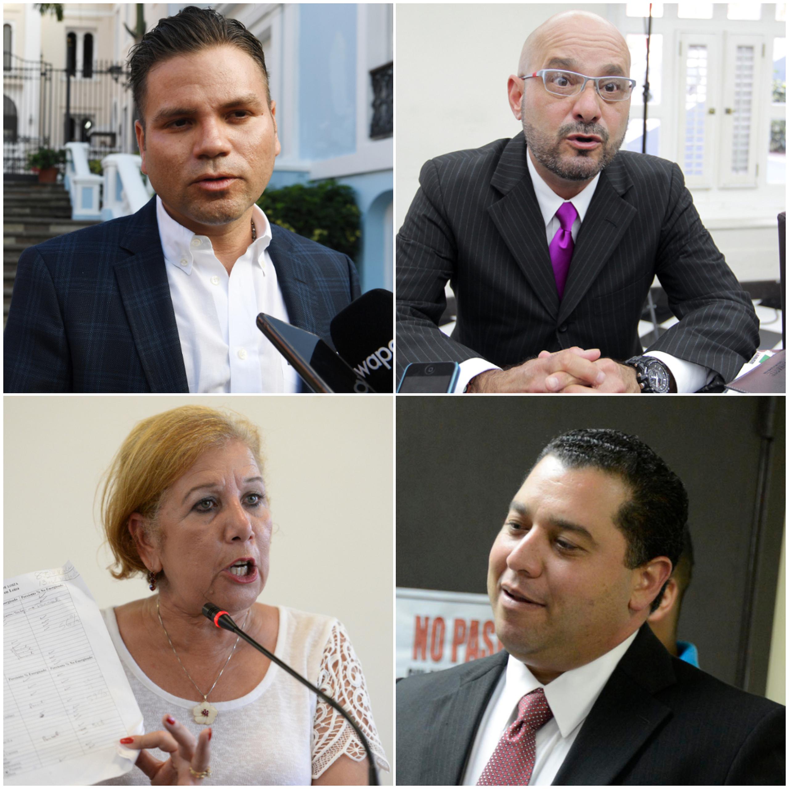 Desde la izquierda los alcaldes de Cataño, Félix “Cano” Delgado, de Hatillo, José “Chely” Rodríguez, de Loíza, Julia Nazario y de Aguas Buenas, Javier García.