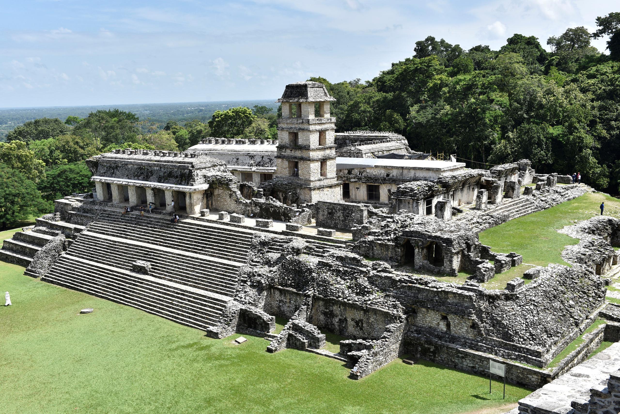 Imagen de archivo de las ruinas de la ciudad de Palenque, en el estado de Chiapas (México).