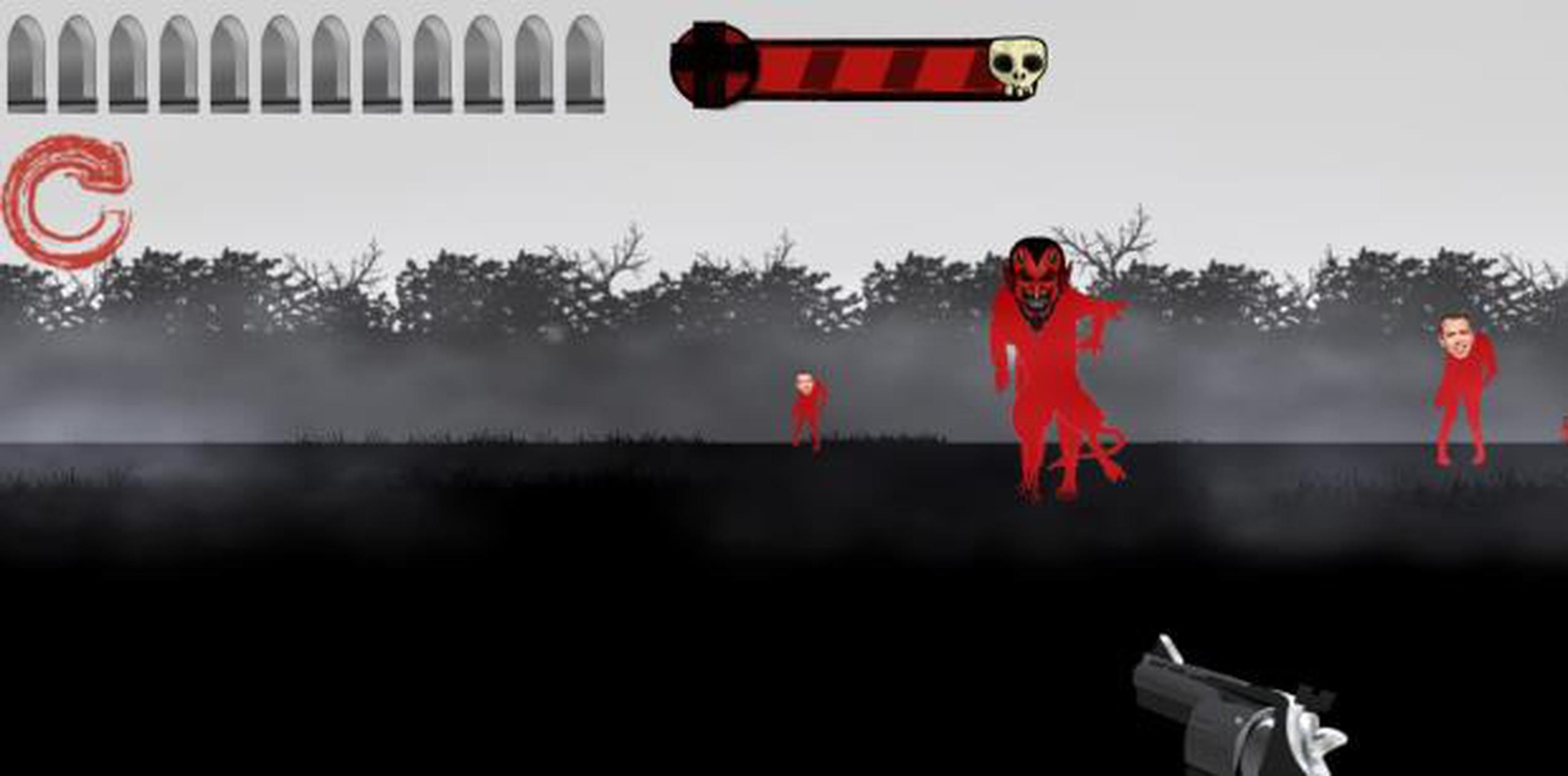 Al entrar al videojuego, aparece una mano tatuada, como la del trapero Almighty, con un revólver. El trapero no se ha atribuido el juego. (Captura)