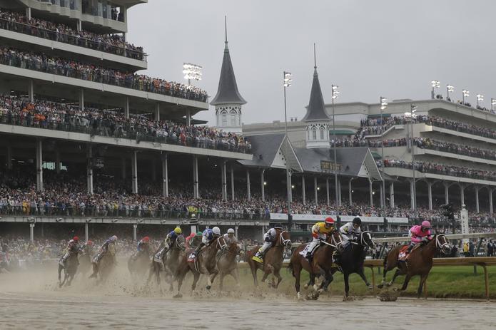 El Kentucky Derby de este sábado tendrá la participación de 18 caballos. (AP Photo/Darron Cummings, File)