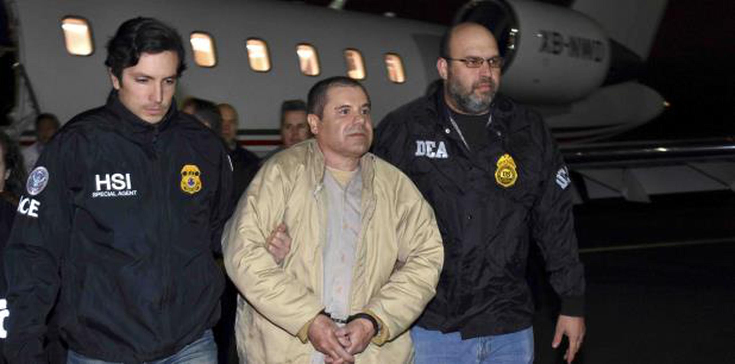 El Chapo ha estado detenido en confinamiento solitario desde su extradición a Estados Unidos a principios del año pasado. (U.S. law enforcement vía AP)