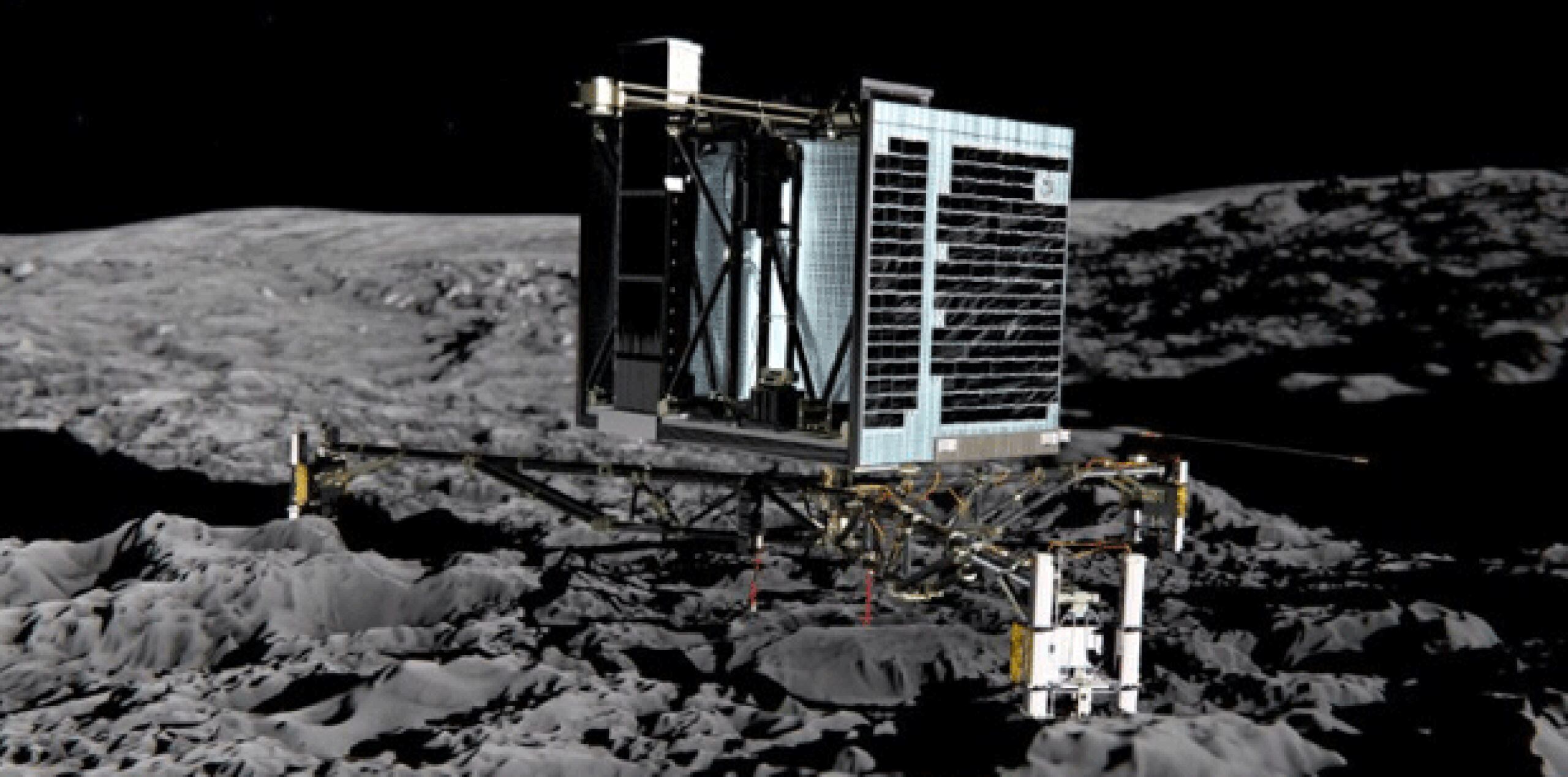 Philae, que forma parte de la misión Rosetta de la Agencia Espacial Europea, utiliza dos instrumentos distintos para "oler" moléculas desde que hizo un aterrizaje accidentado en el cometa 67P/Churyumov-Gerasimenko en noviembre pasado. (AFP)