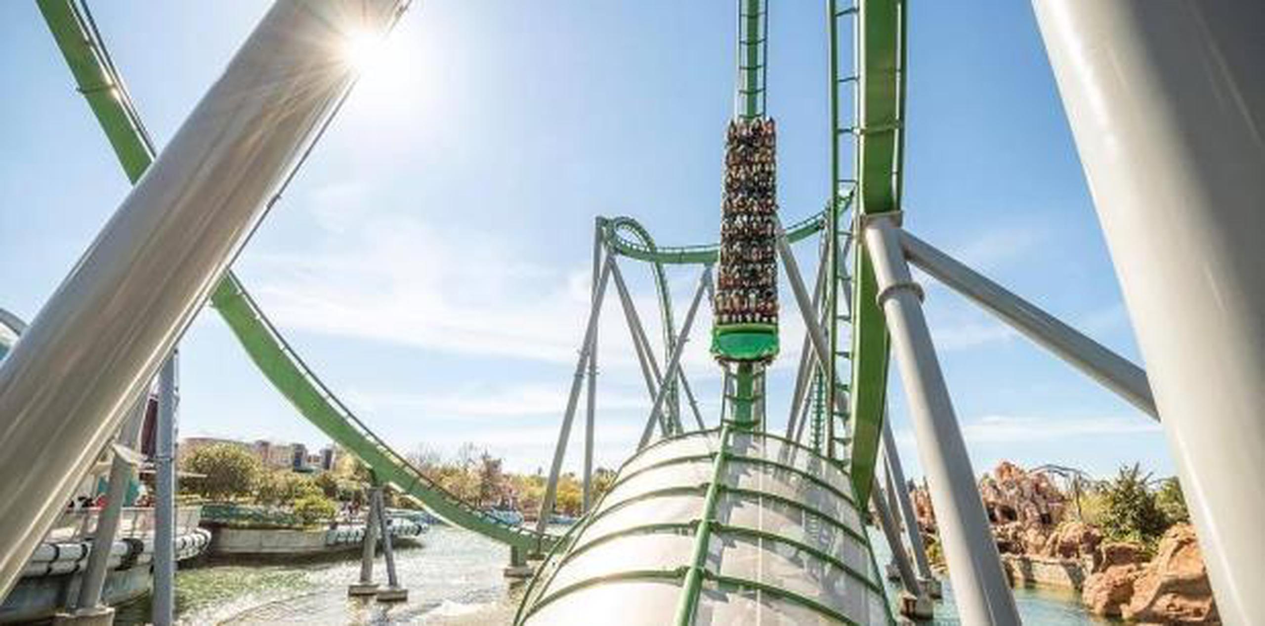 Montaña rusa "The Incredible Hulk Coaster" en Universal's Islands of Adventure. (Facebook / Universal Orlando Resort)