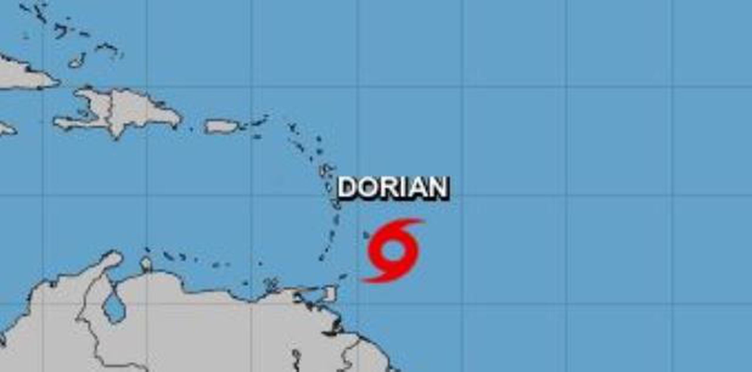 Dorian sería huracán al sur de Puerto Rico. (NOAA)