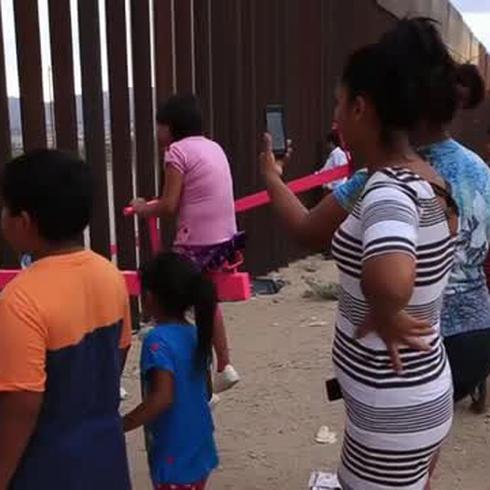 Montan un "juego" inesperado en la frontera de México y Estados Unidos