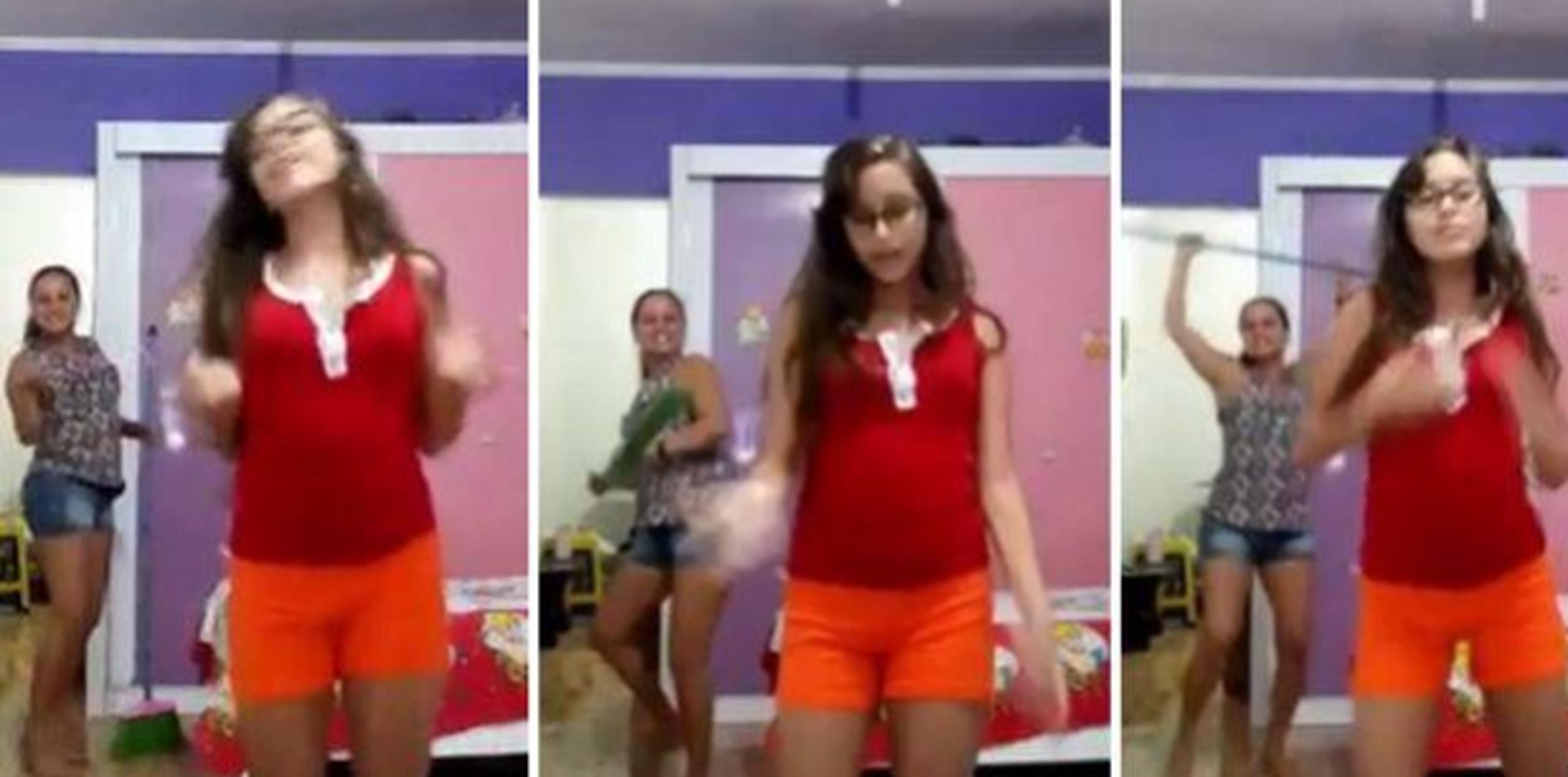 Como se ve en las imágenes de Facebook, la niña pone una canción de su elección y empieza a bailar una coreografía. (Captura / Facebook)