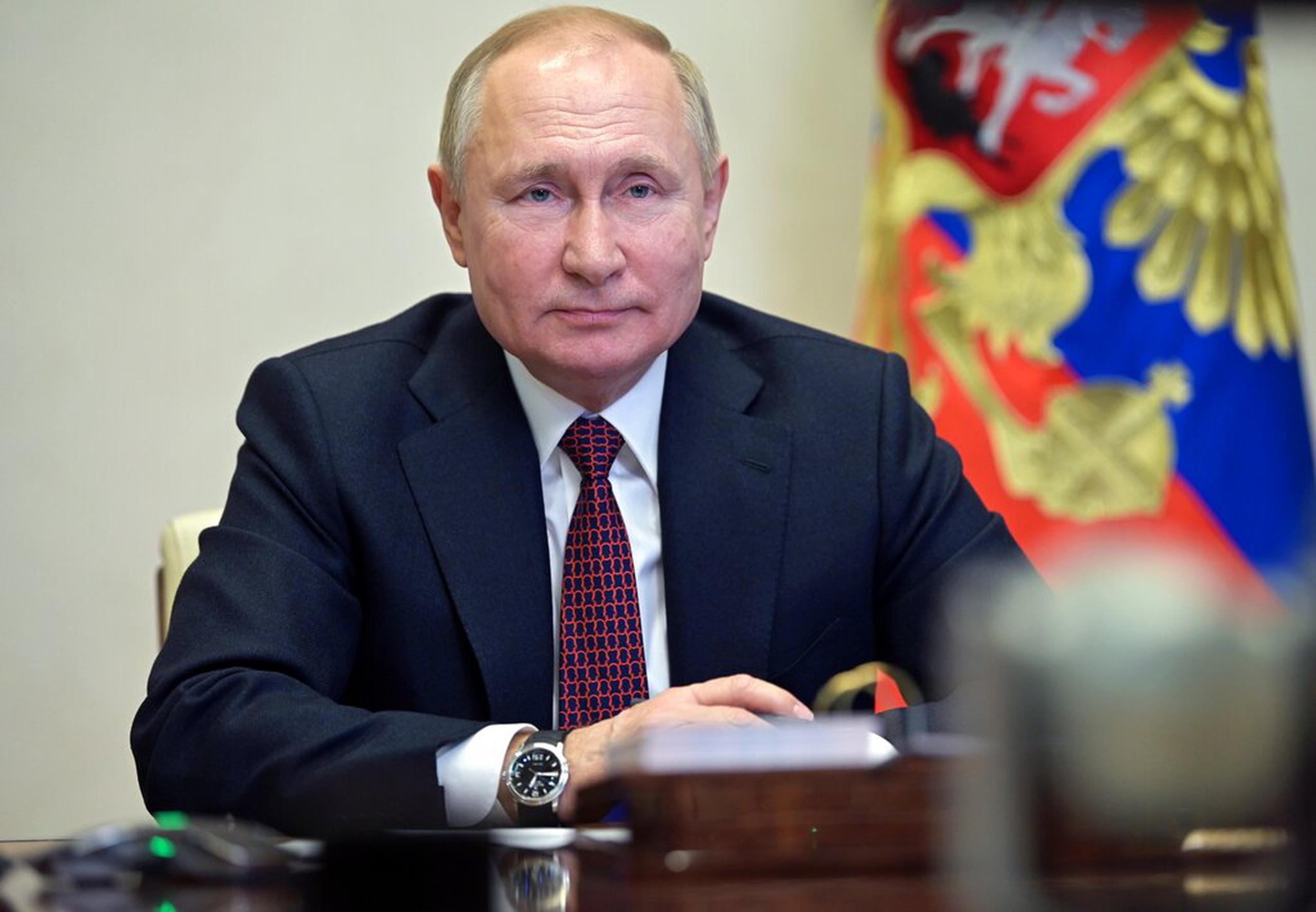 El presidente ruso Vladimir Putin en Moscú el 25 de enero de 2022.