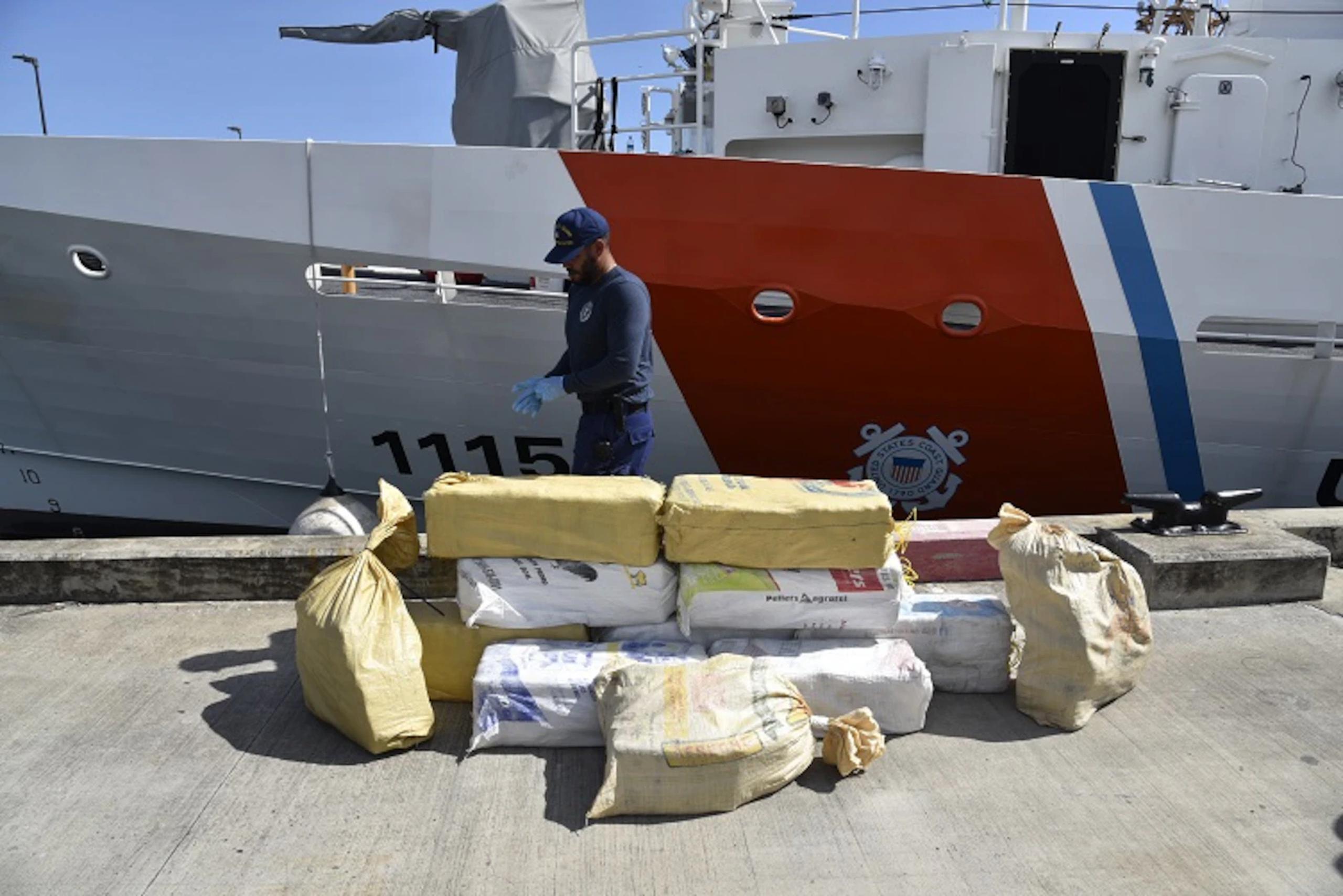 El cargamento de drogas proviene de nueve casos separados de interceptaciones en las aguas internacionales del mar Caribe y el Océano Atlántico.