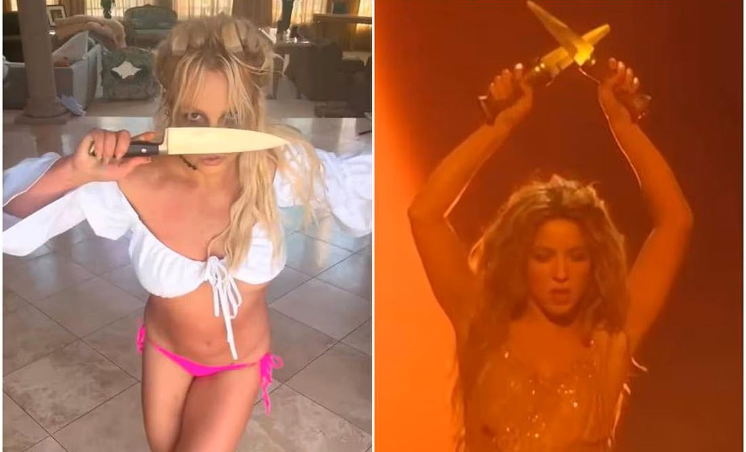 Britney Spears imitando a Shakira