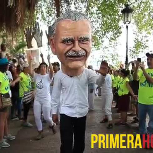 Manifestación por mar y tierra para pedir indulto de Óscar López 