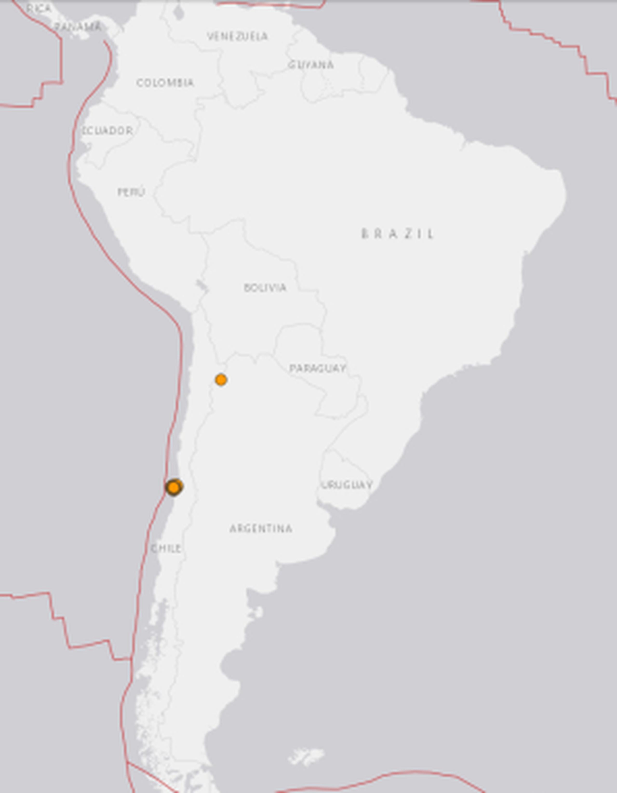 Chile es propenso a los sismos porque se ubica al borde la placa Sudamérica. (USGS)