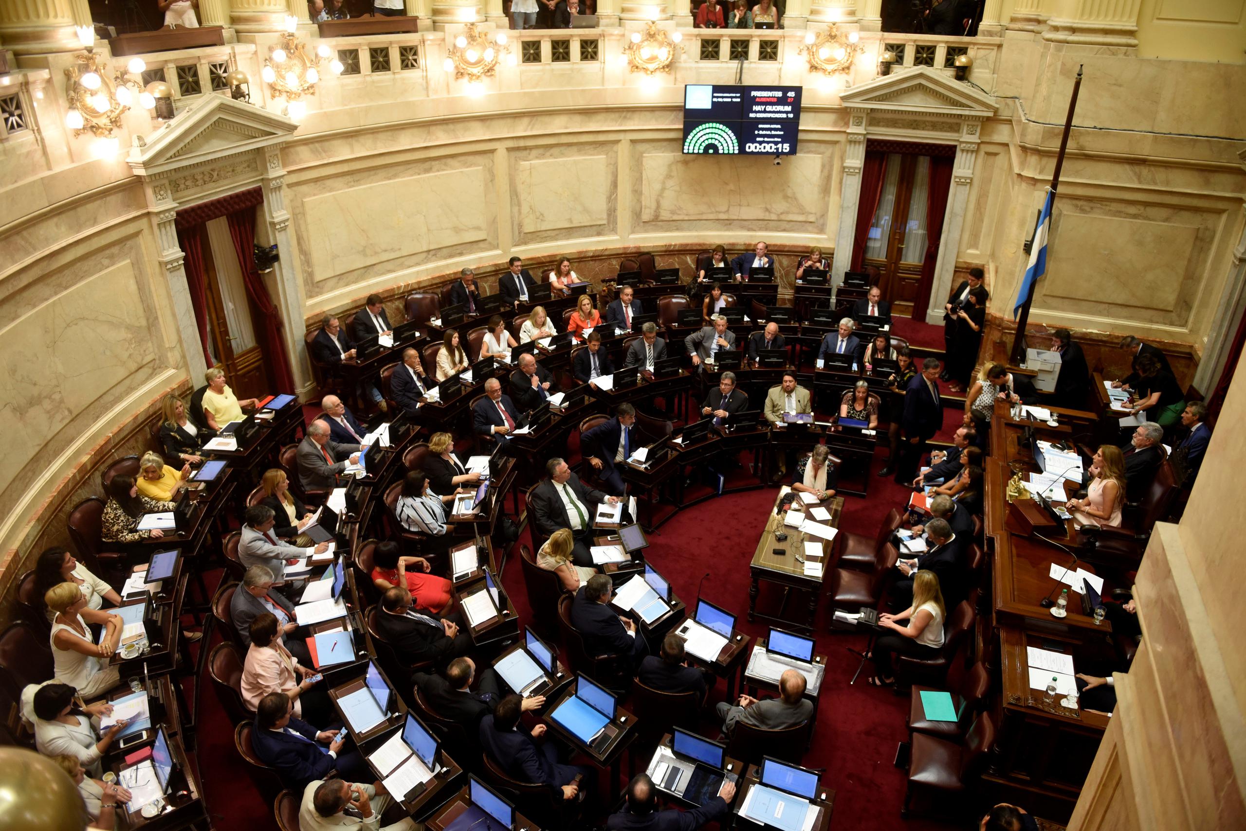 Vista general del Senado Argentino.