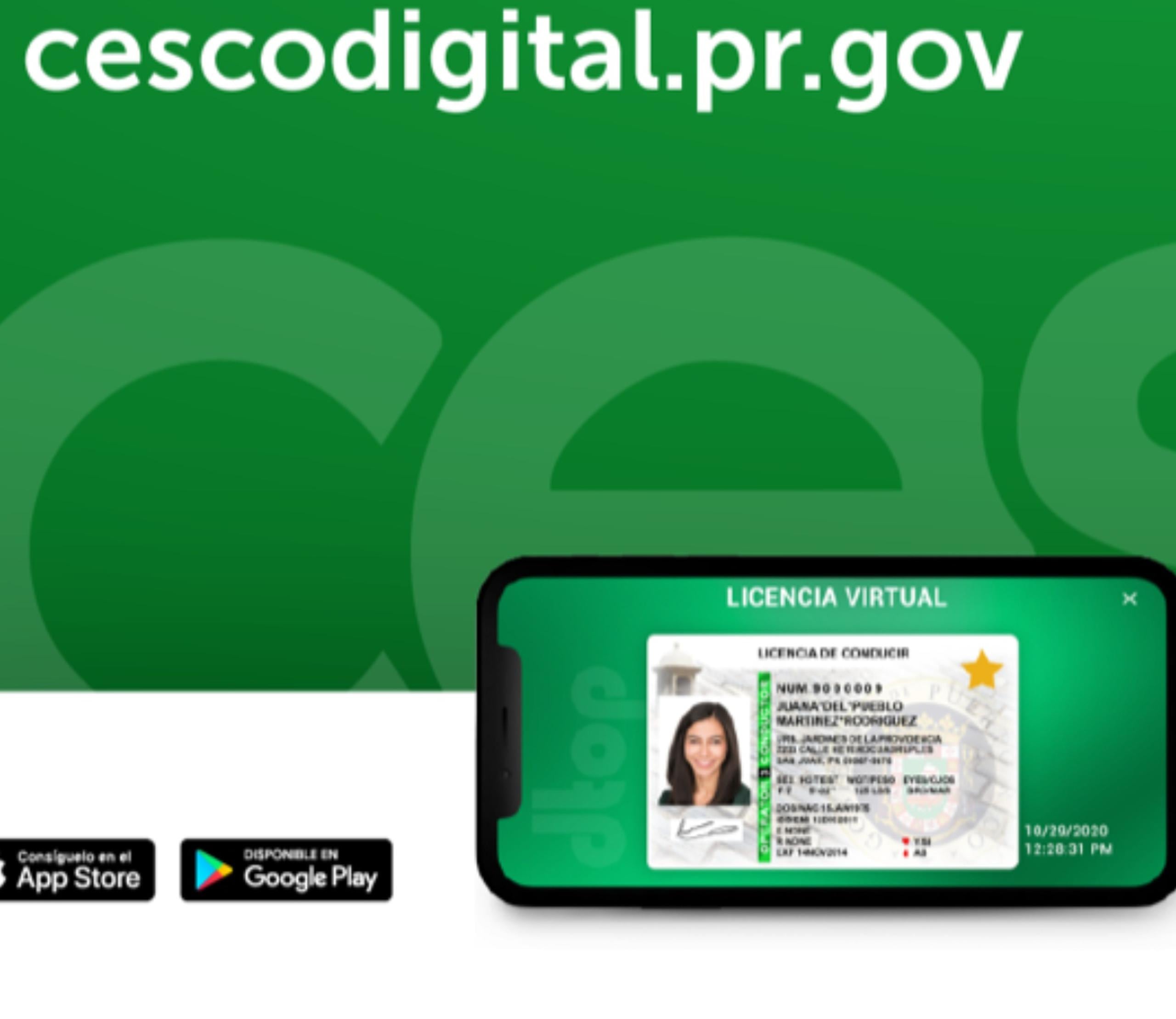 La licencia de conducir virtual se accede desde la aplicación CESCO Digital que está disponible tanto para teléfonos iPhone como Android.