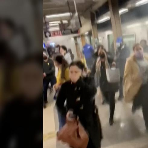 Dramática escena justo luego del tiroteo en el metro de Nueva York