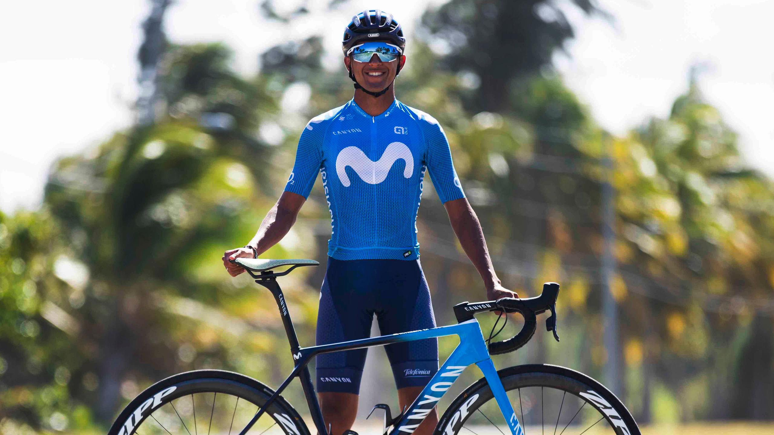 Abner González tuvo ayer su última sesión de entrenamiento en la isla, antes de regresar a España para unirse al Movistar en el ciclismo profesional.