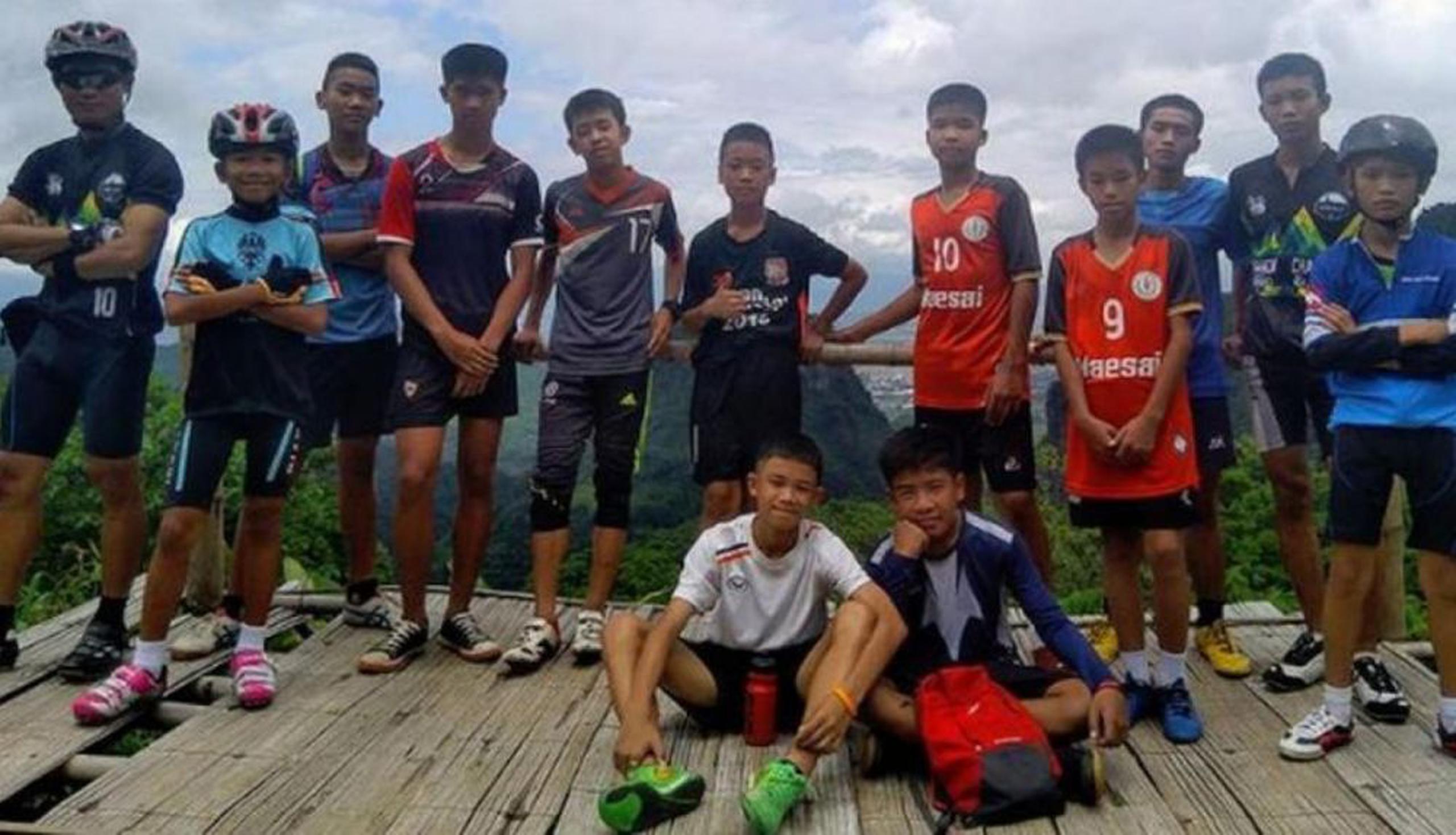 Los 12 niños futbolistas y su entrenador entraron a la cueva el 23 de junio. (GDA)