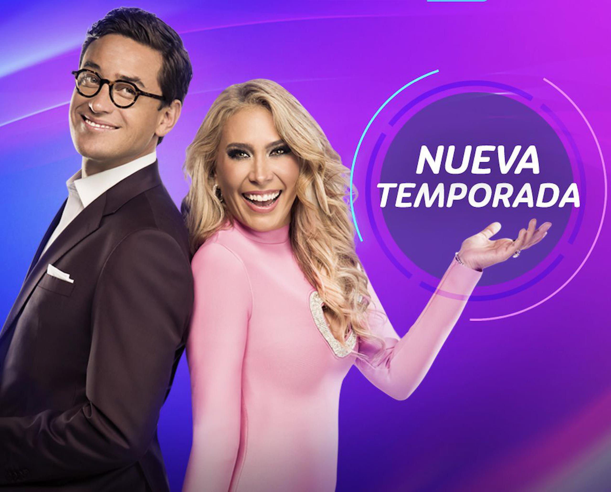 Los presentadores de La casa de los famosos, Nacho Lozano y Jimena Gállego