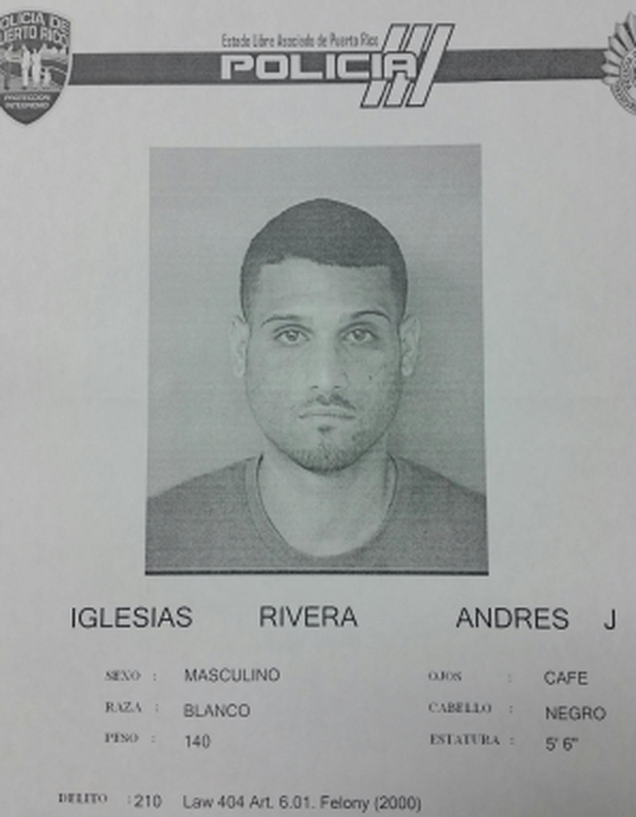 Andrés Javier Iglesias Rivera fue ingresado en la cárcel Las Cucharas de Ponce. (Suministrada)