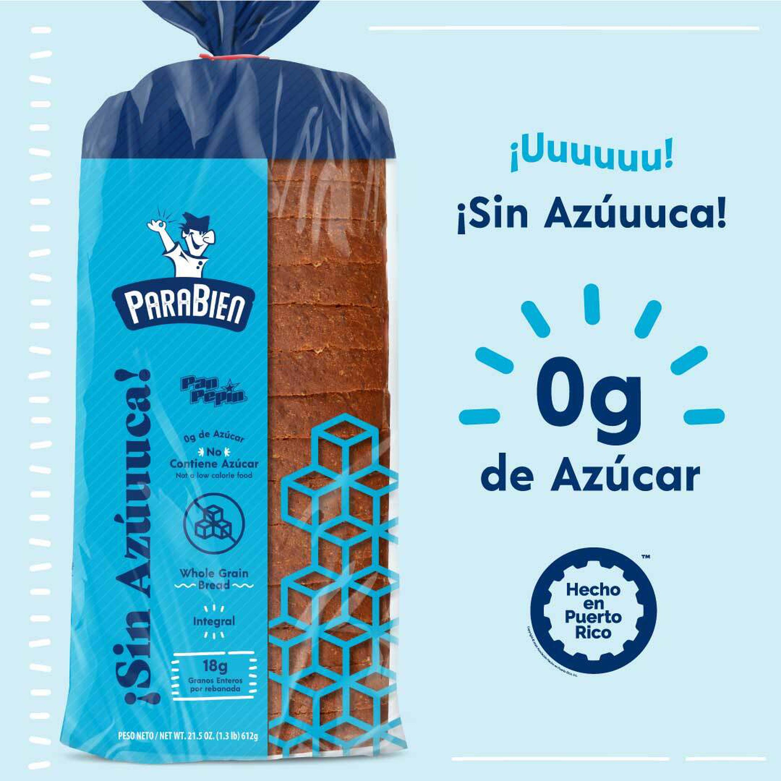 ¡Sin Azúuuca!, al igual que todos los panes que componen la familia de ParaBien de Pan Pepín, se produce 100% en Puerto Rico lo que garantiza su frescura y calidad.