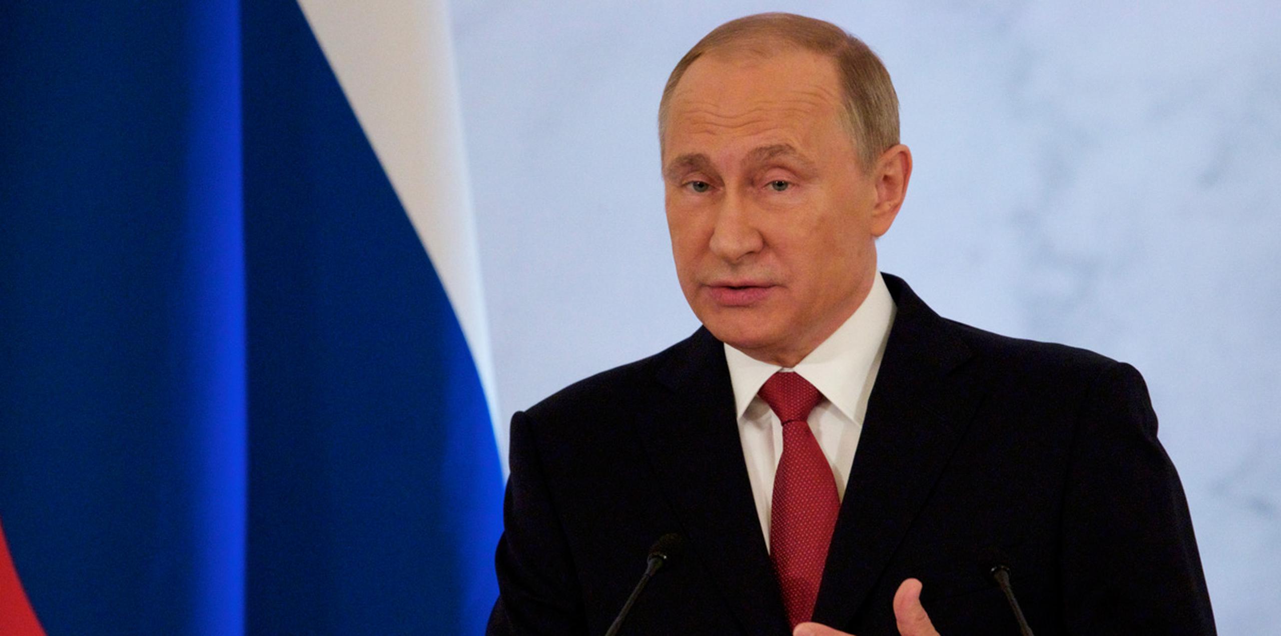 "Tenemos una responsabilidad común a la hora de garantizar la seguridad y la estabilidad internacional, y fortalecer el régimen de no proliferación", señaló Putin. (AP)