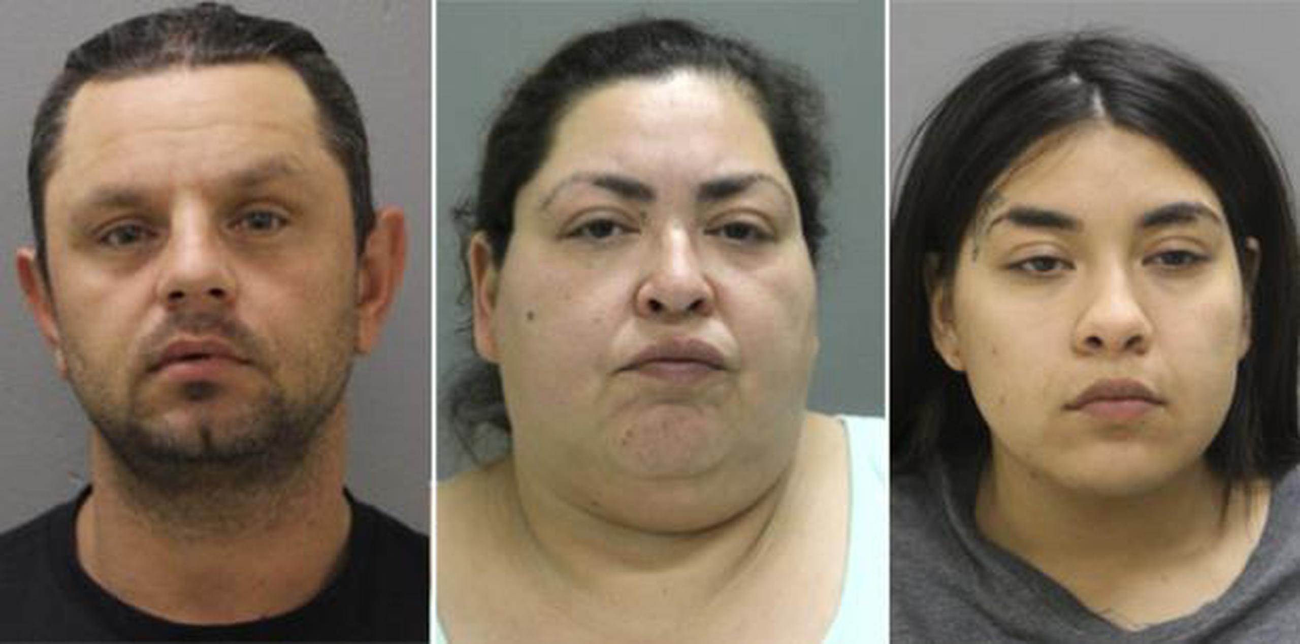 Pioter Bobak, de 40 años; Clarisa Figueroa, de 46; y Desiree Figueroa, de 24, fueron acusados por el brutal crimen ocurrido en Chicago. (Departamento de la Policía de Chicago via AP)