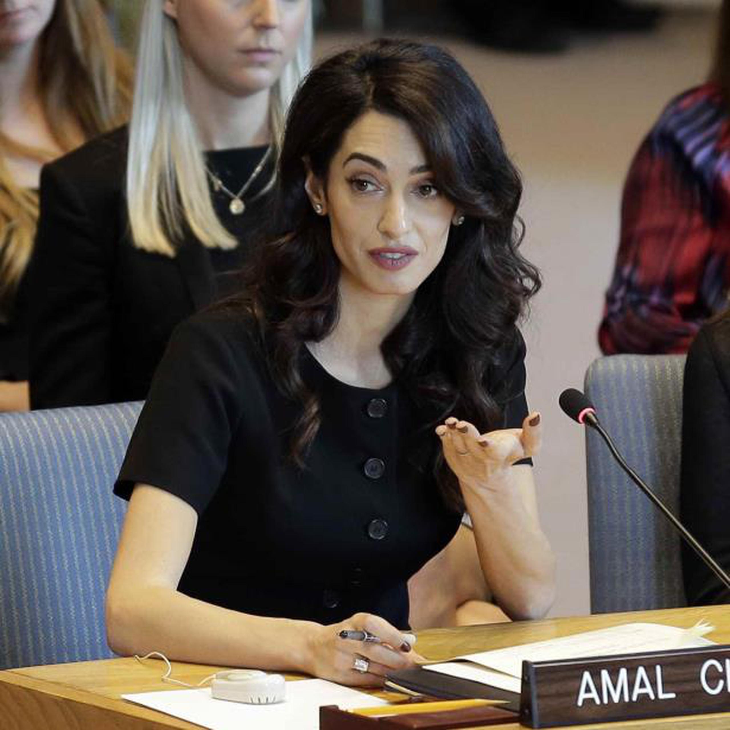 Amal Clooney es la esposa del actor estadounidense George Clooney. (AP / Seth Wenig)