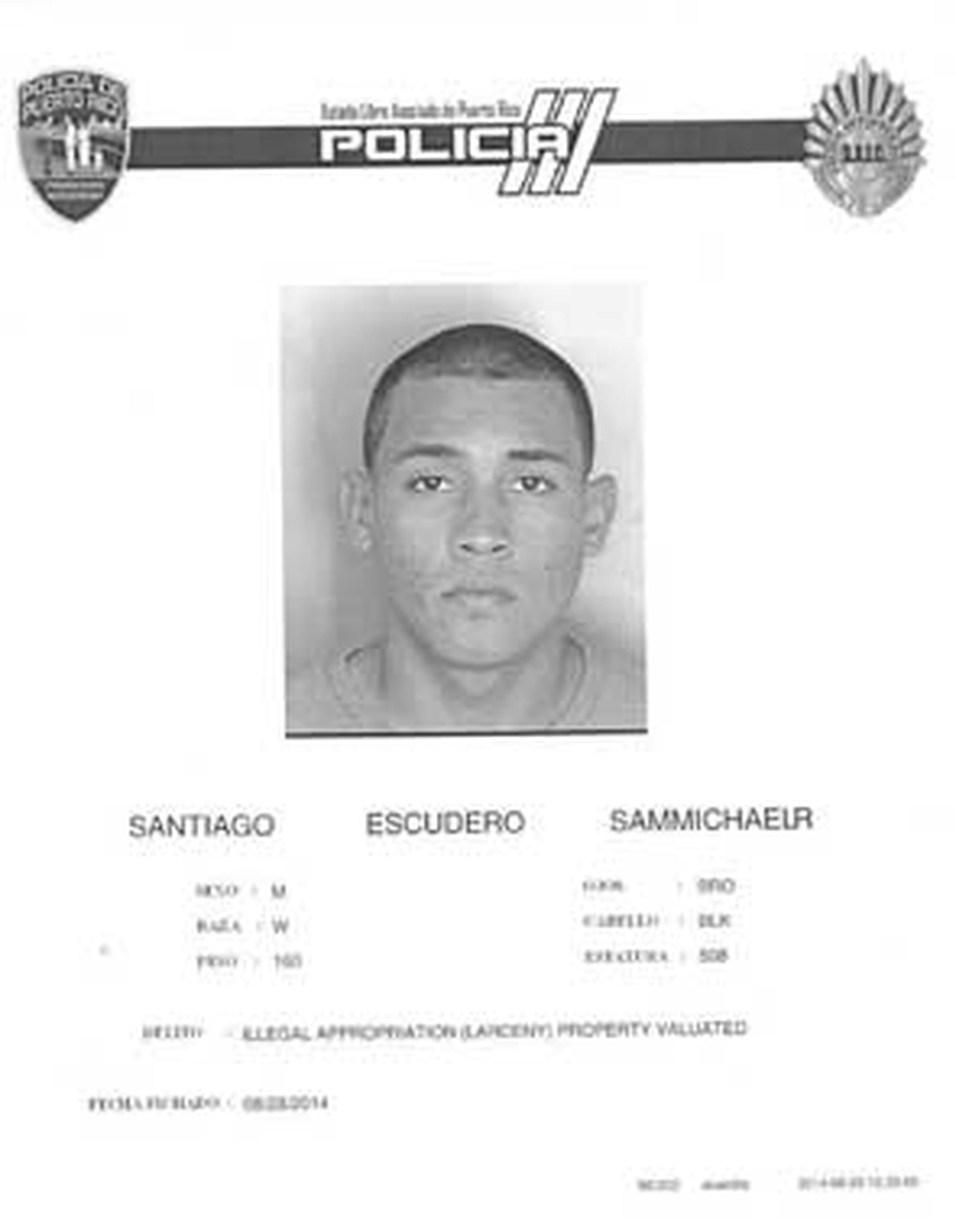 A Santiago Escudero se le señaló una fianza de $7,000.00, la cual no presentó, informó la Oficina de Prensa de la Policía. (Suministrada)