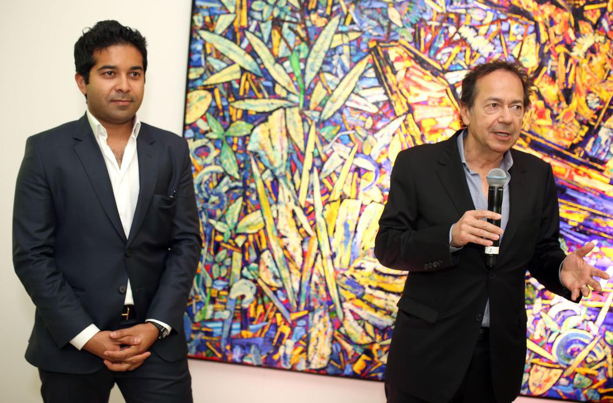 Fahad Ghaffar y su socio John Paulson, durante la presentación de la expansión millonaria en el resort. Foto José R. Pérez Centeno.