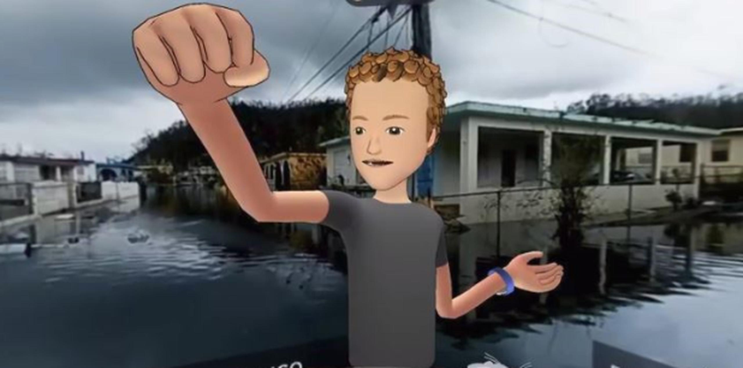 El "viaje" se emitió en directo en un vídeo de 360 grados. En la foto, el avatar de Mark Zuckerberg. (Facebook)