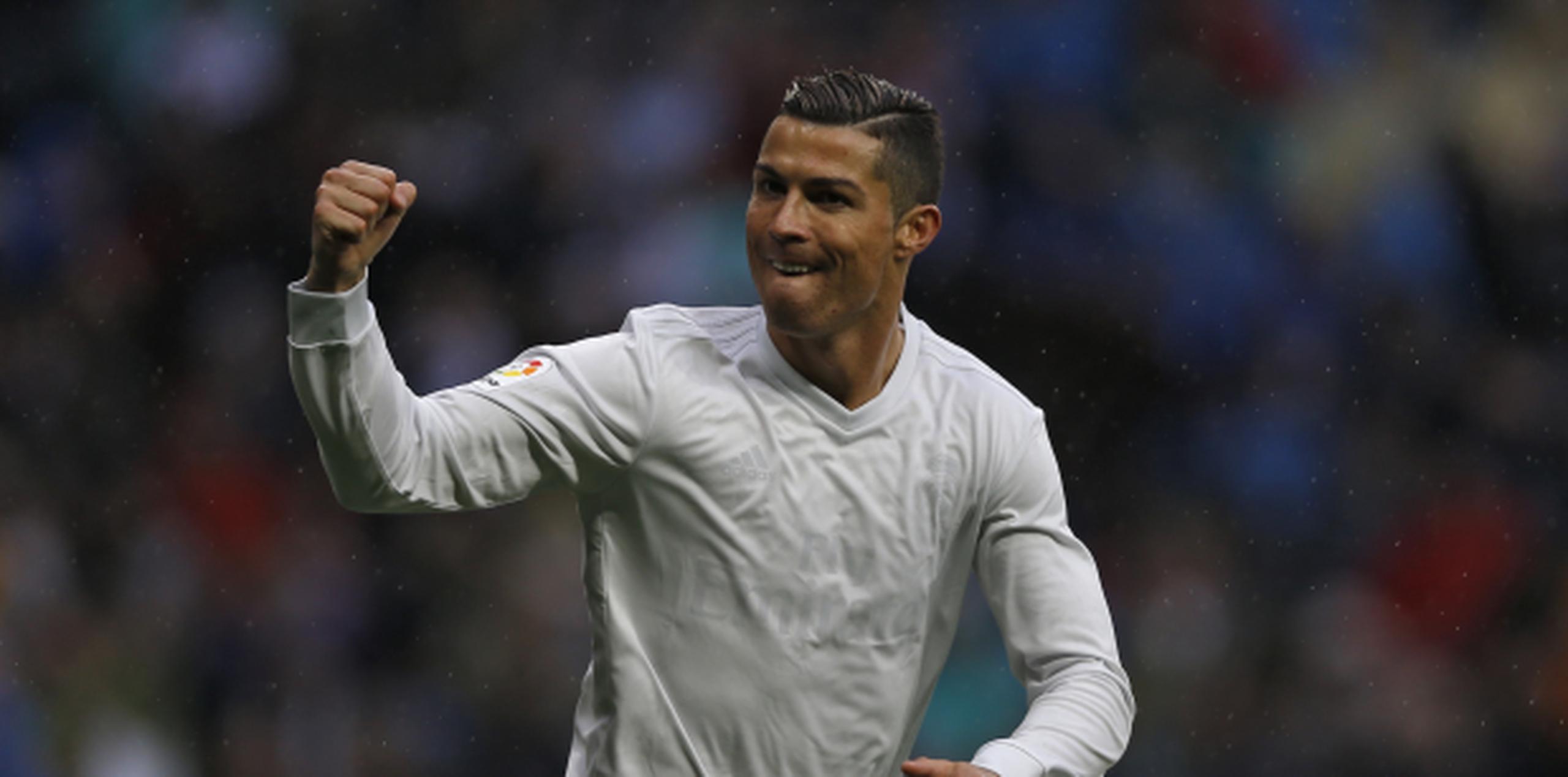 Cristiano Ronaldo celebra luego de anotar. (Prensa Asociada)