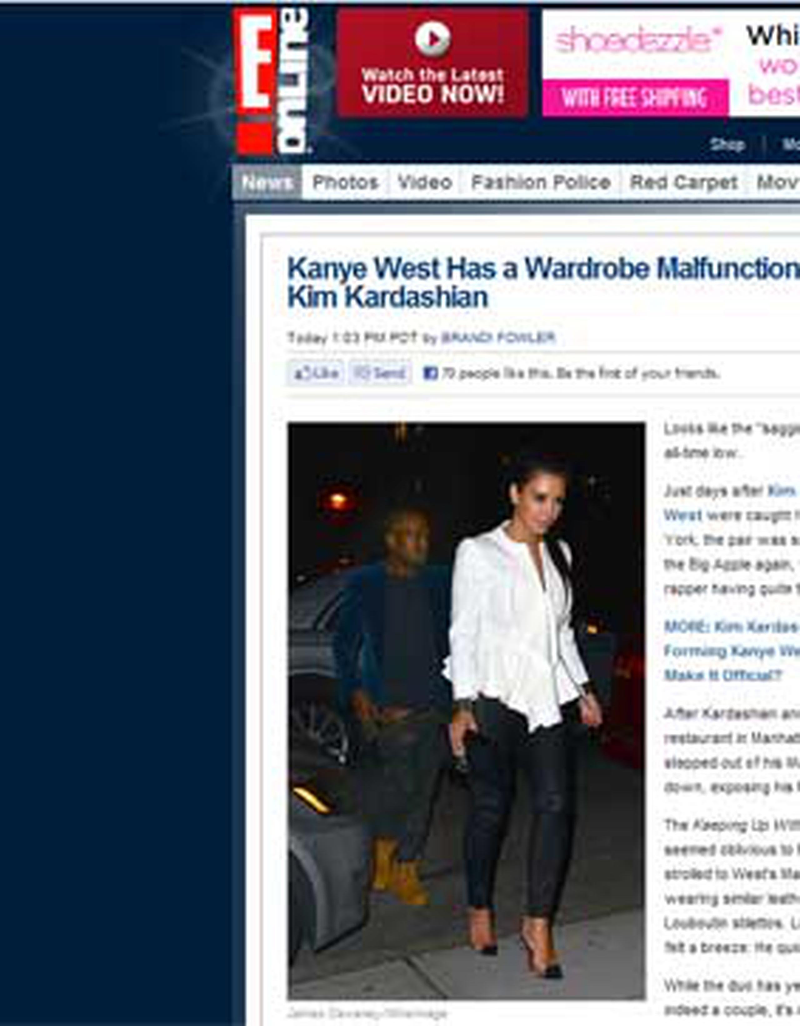 Kanye West es fotografiado con el pantal n abajo junto a Kim