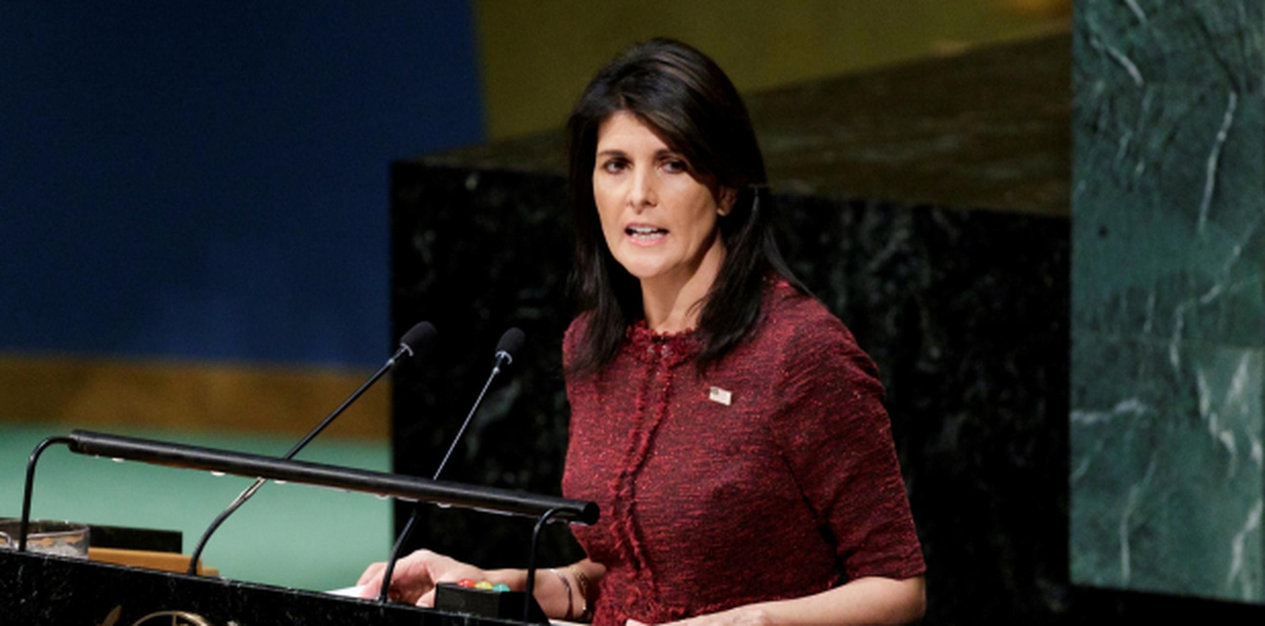Nikki Haley, embajadora de Estados Unidos ante la ONU, calificó al régimen de Pyongyang como "temerario". (EFE / Justin Lane)