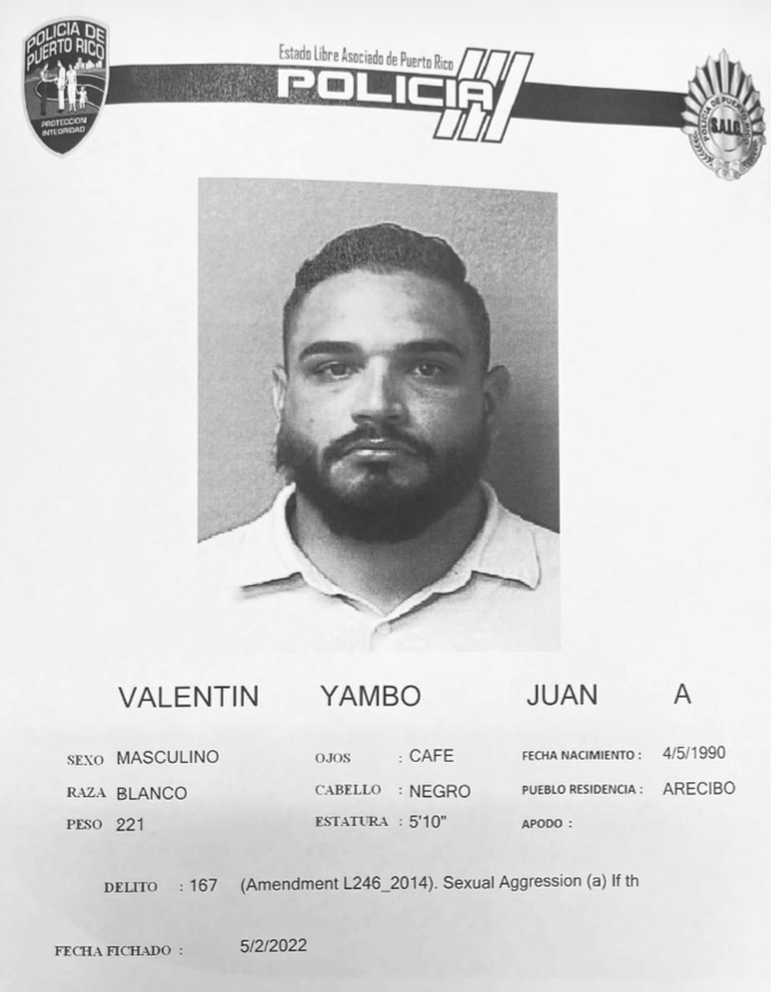 Juan A. Valentín Yambo quedó en libertad bajo supervisión electrónica.