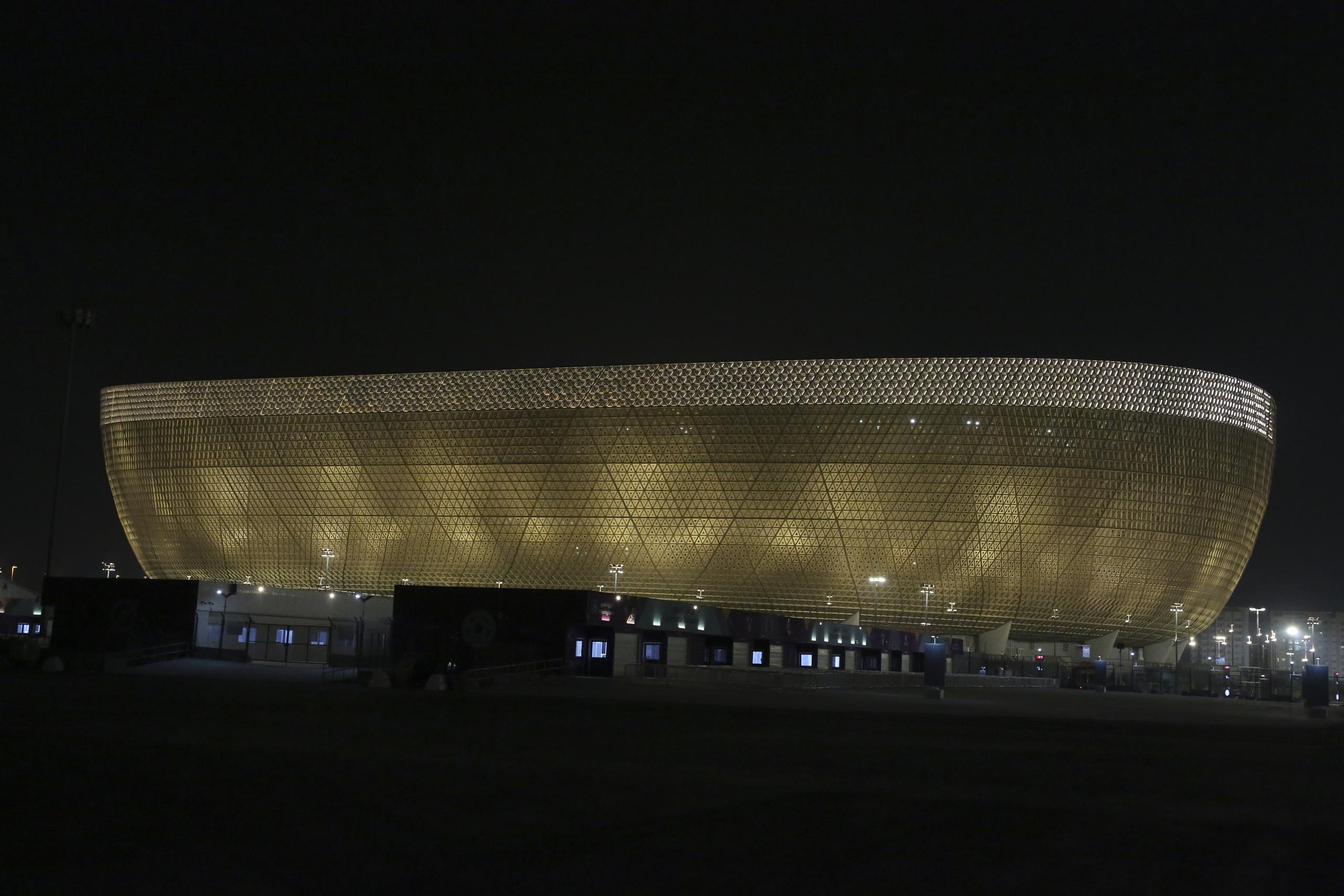 Vista general del estadio Lusail en Lusail, Qatar. Qatar ha construido ocho estadios para el Mundial y creado una ciudad enteramente nueva de Lusail donde se jugará la final. 