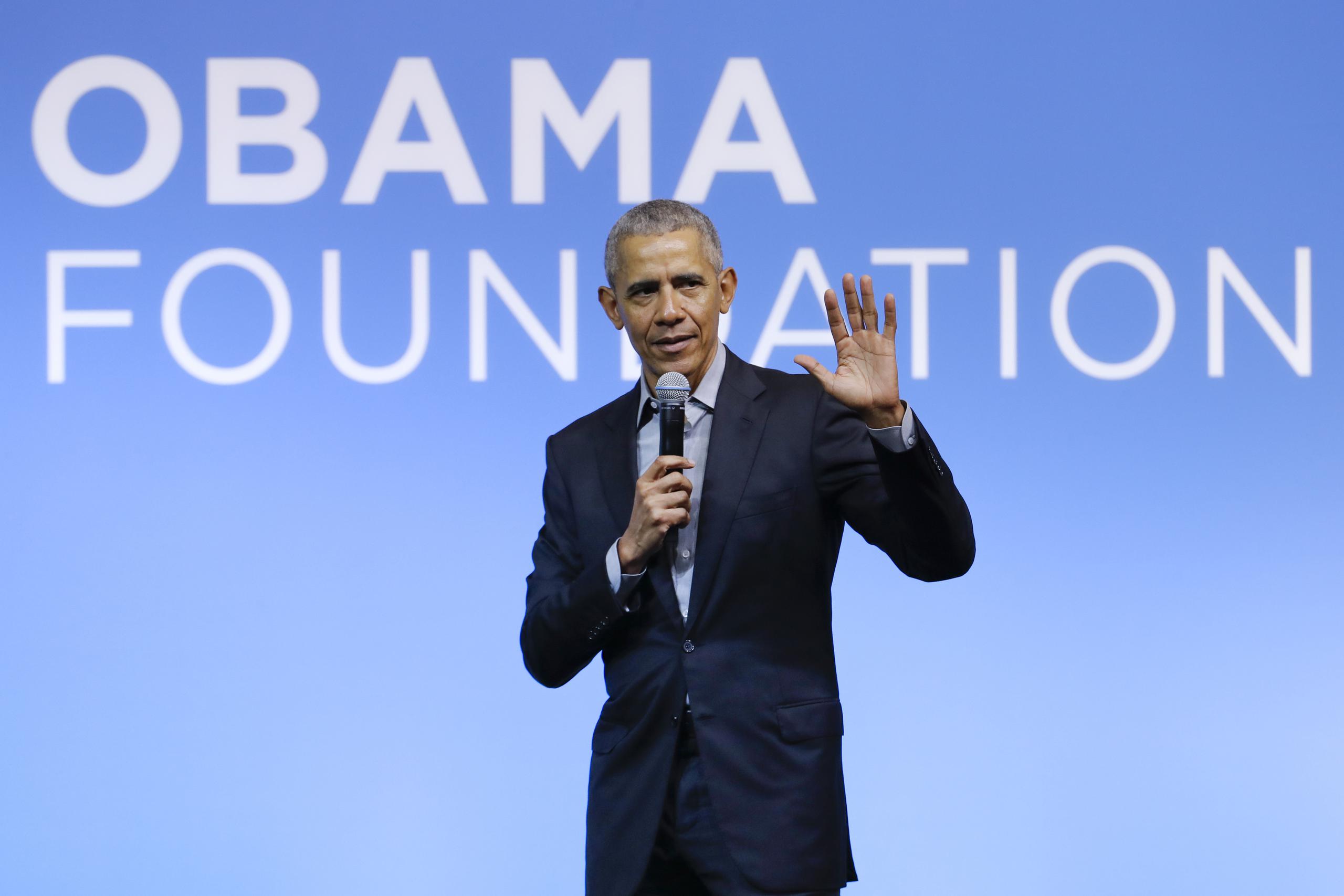 Barack Obama habla en el evento Gathering of Rising Leaders in the Asia Pacific, organizado por la Fundación Obama en Kuala Lumpur, Malasia
