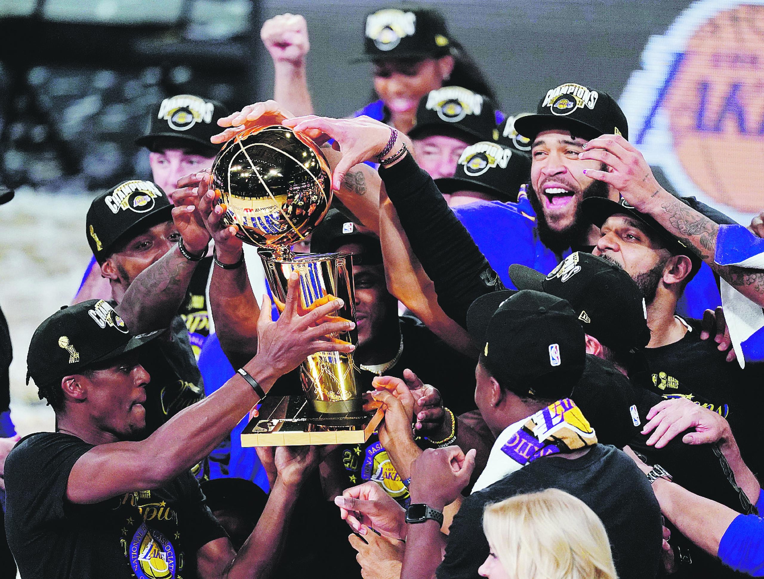 Los Lakers ganaron el campeonato de la NBA el pasado octubre.