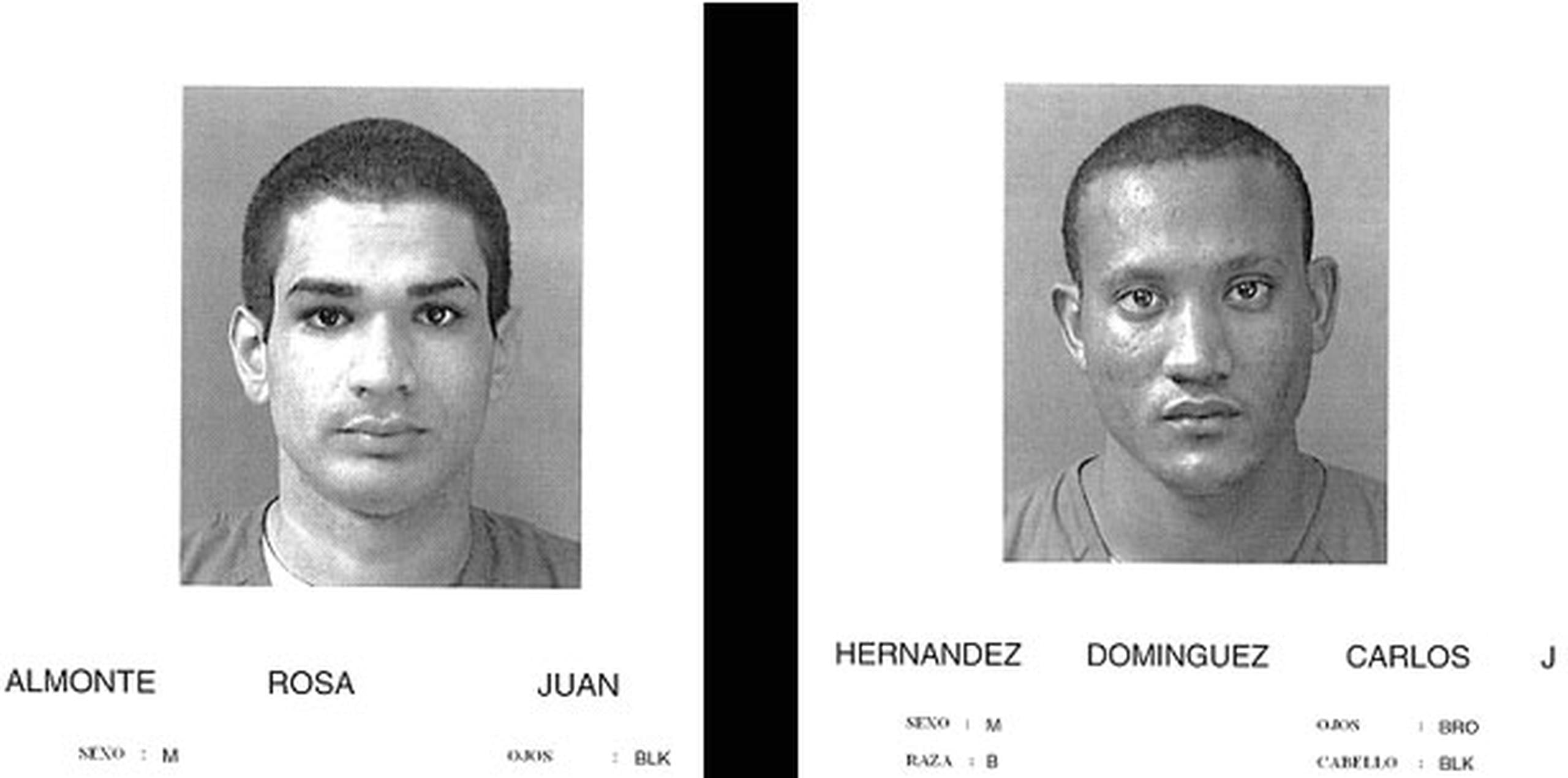 Según la Policía, Juan C. Almonte Rosa, de 21 años, y Carlos Hernández Domínguez, de 28, son sospechosos de múltiples robos cometidos en el área metropolitana.
